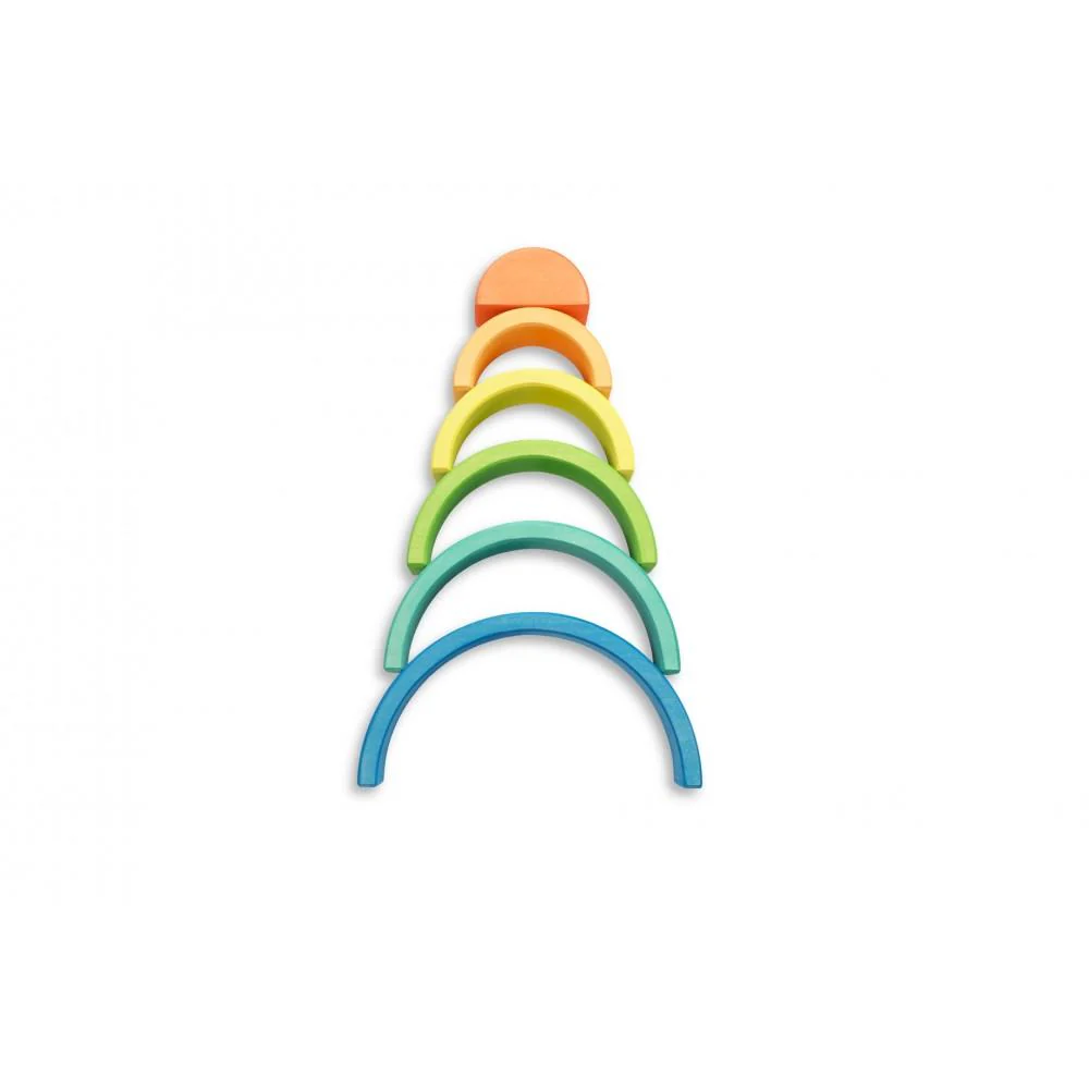 Ocamora 6 Piece Wooden Rainbow Stacker (BLUE) - Image 3