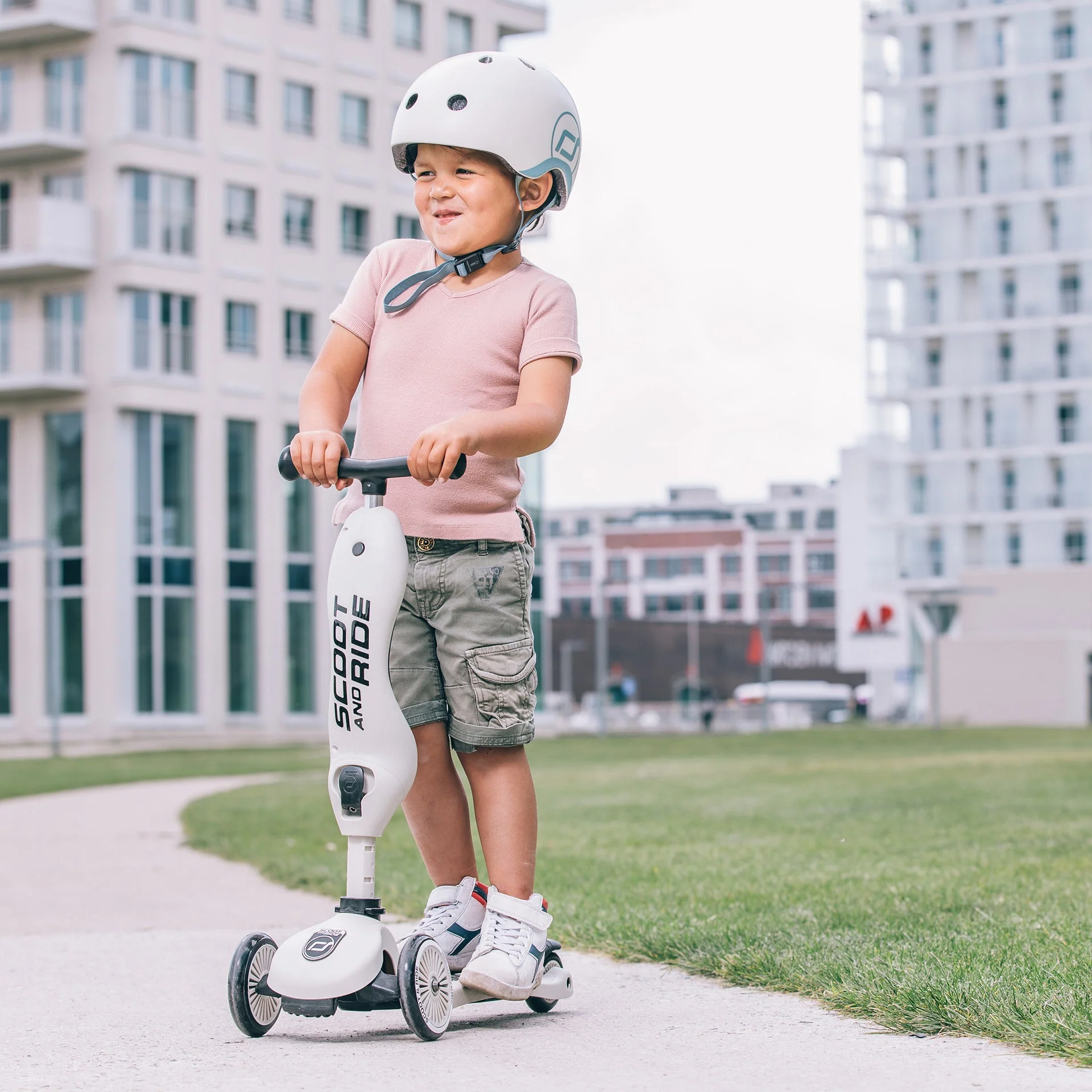 Scoot and Ride Baby Helmet in Ash – XXS Size for 1-3 Year Old - Image 2
