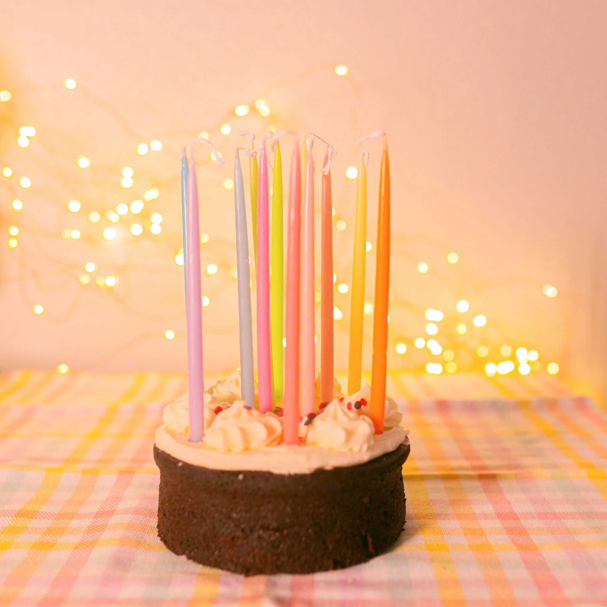 Camp Hollow Pastel Rainbow Tapered Candle Set (x12) - Image 3