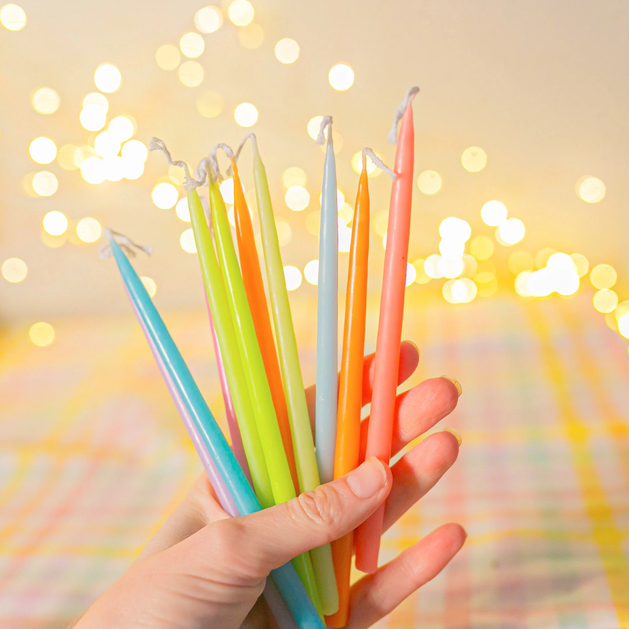 Camp Hollow Pastel Rainbow Tapered Candle Set (x12) - Image 4