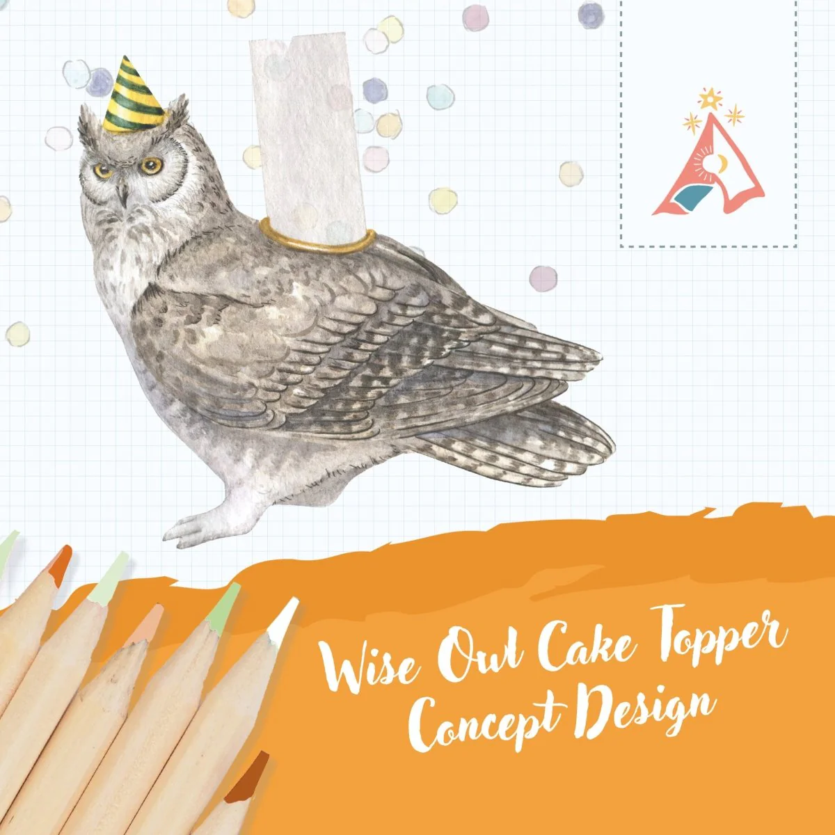 Camp Hollow Wise Owl Cake Topper - Image 2
