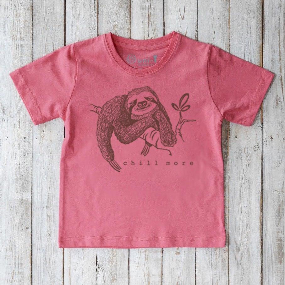 Uni-T "Chill More" Sloth T-Shirt for Kids - Image 2