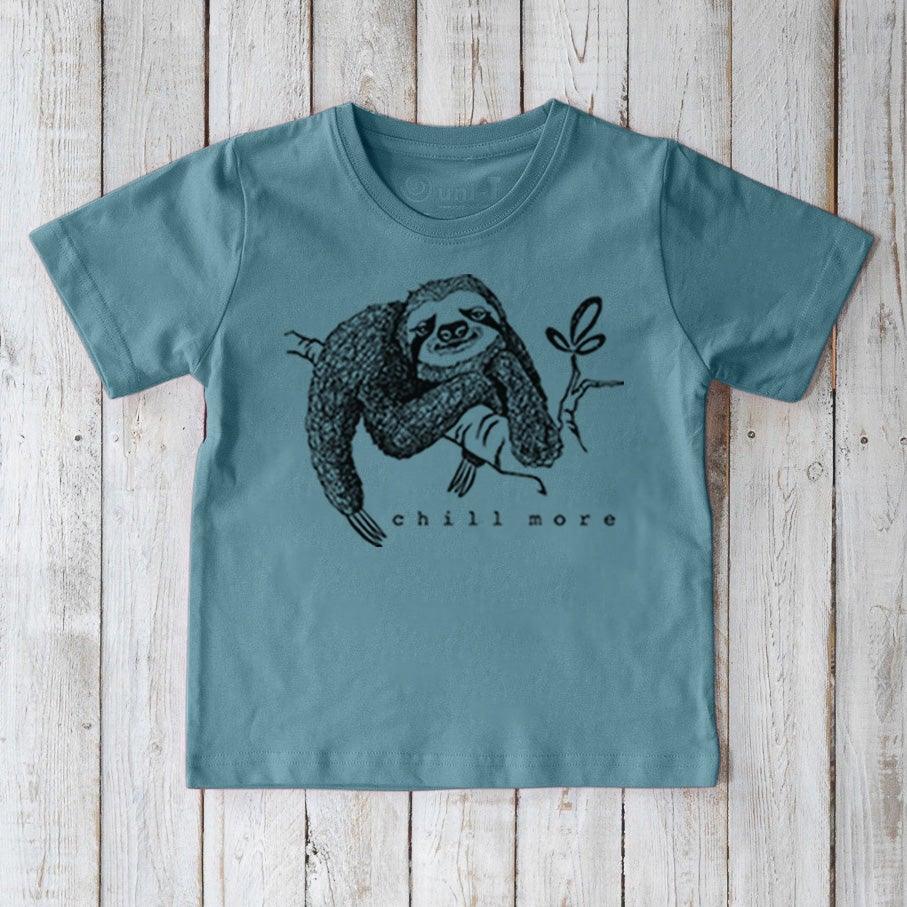 Uni-T "Chill More" Sloth T-Shirt for Kids - Image 3