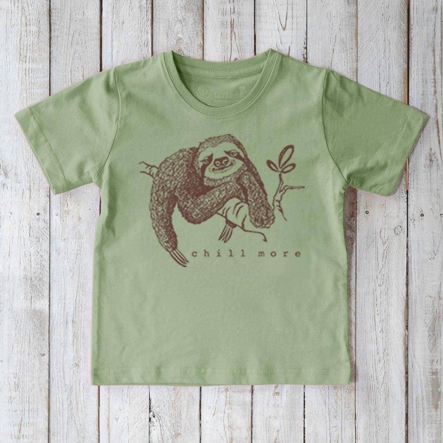 Uni-T "Chill More" Sloth T-Shirt for Kids - Image 4
