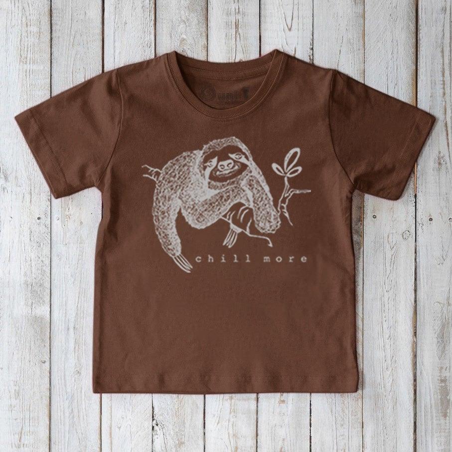 Uni-T "Chill More" Sloth T-Shirt for Kids - Image 5