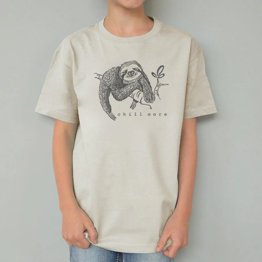 Uni-T "Chill More" Sloth T-Shirt for Kids - Image 6