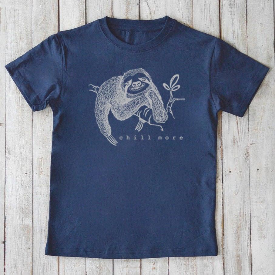 Uni-T "Chill More" Sloth T-Shirt for Kids - Image 7