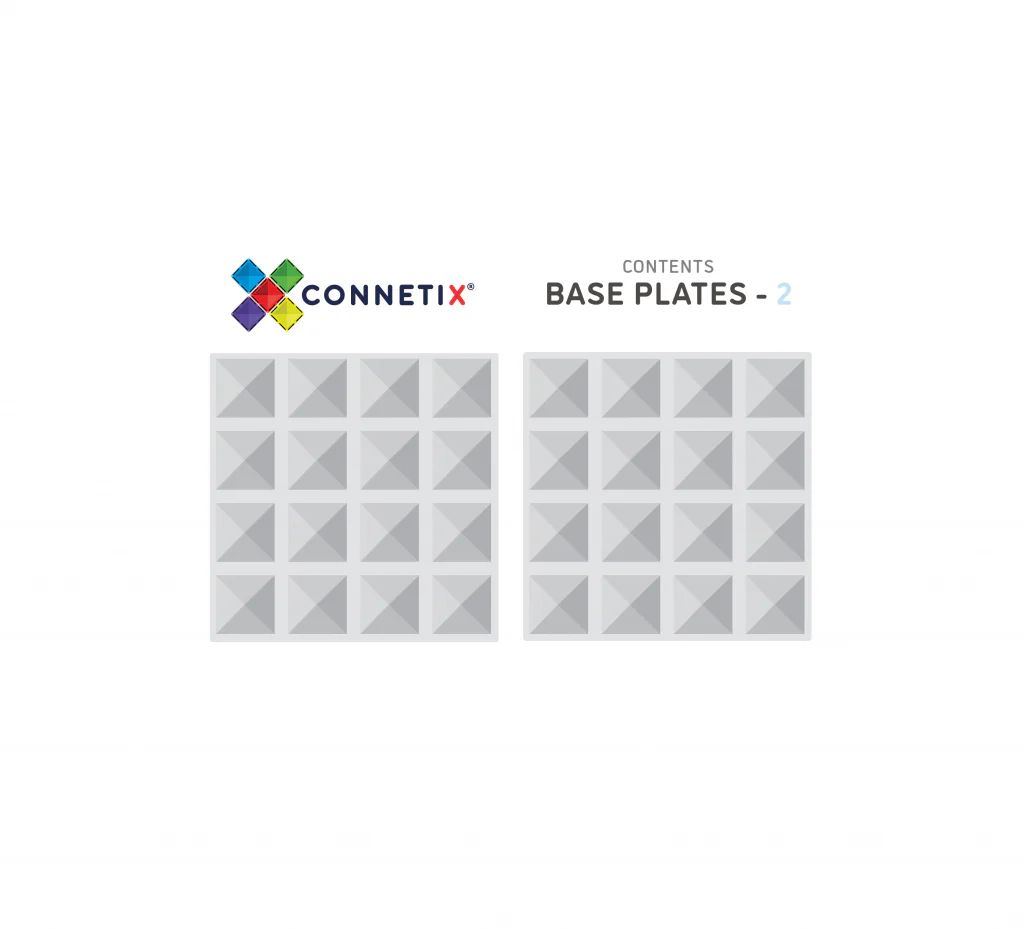 Connetix Magnetic Tiles | Clear Base Plate Pack (2 pcs) - Image 4