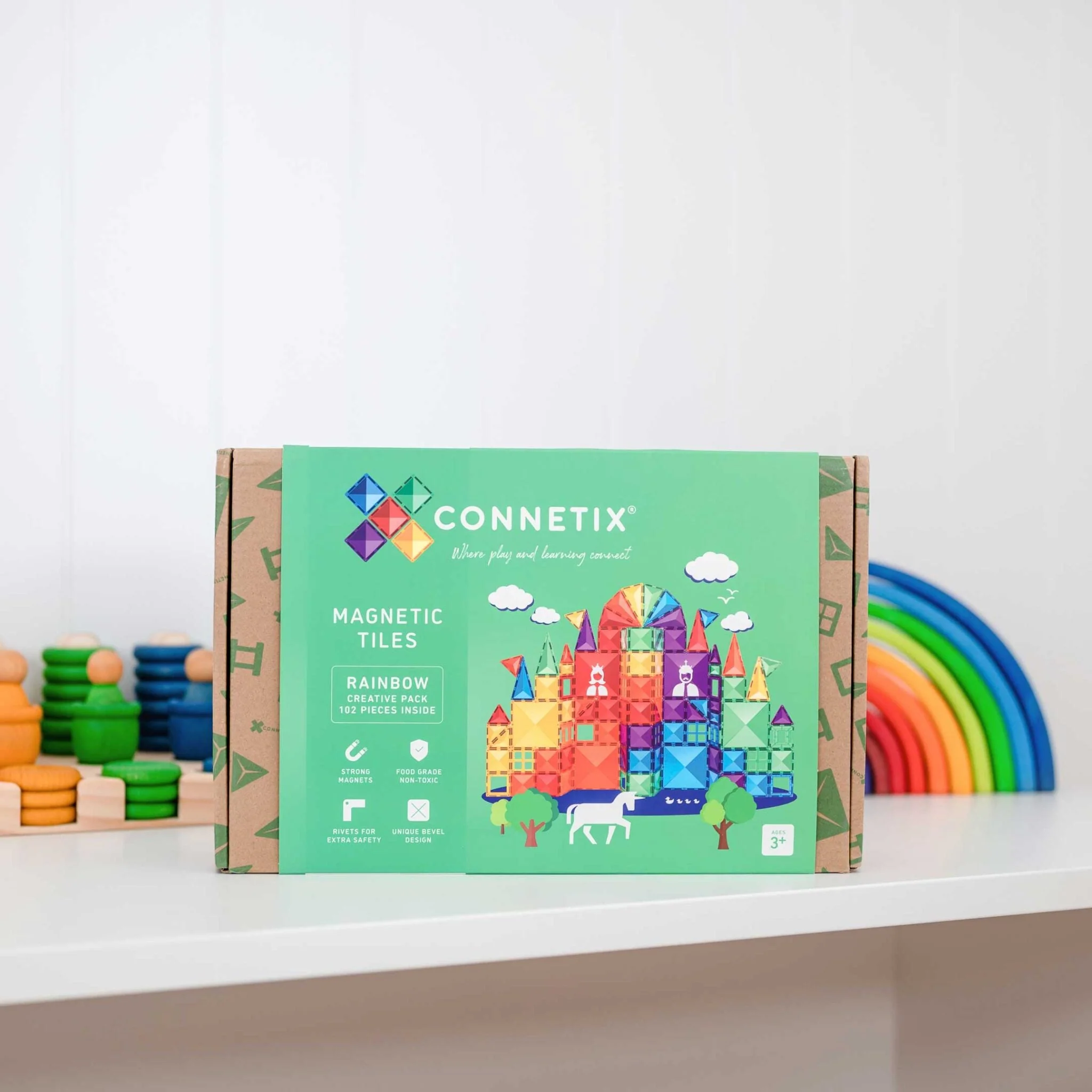 Connetix Magnetic Tiles | Rainbow Creative Pack (102 pcs) - Image 10