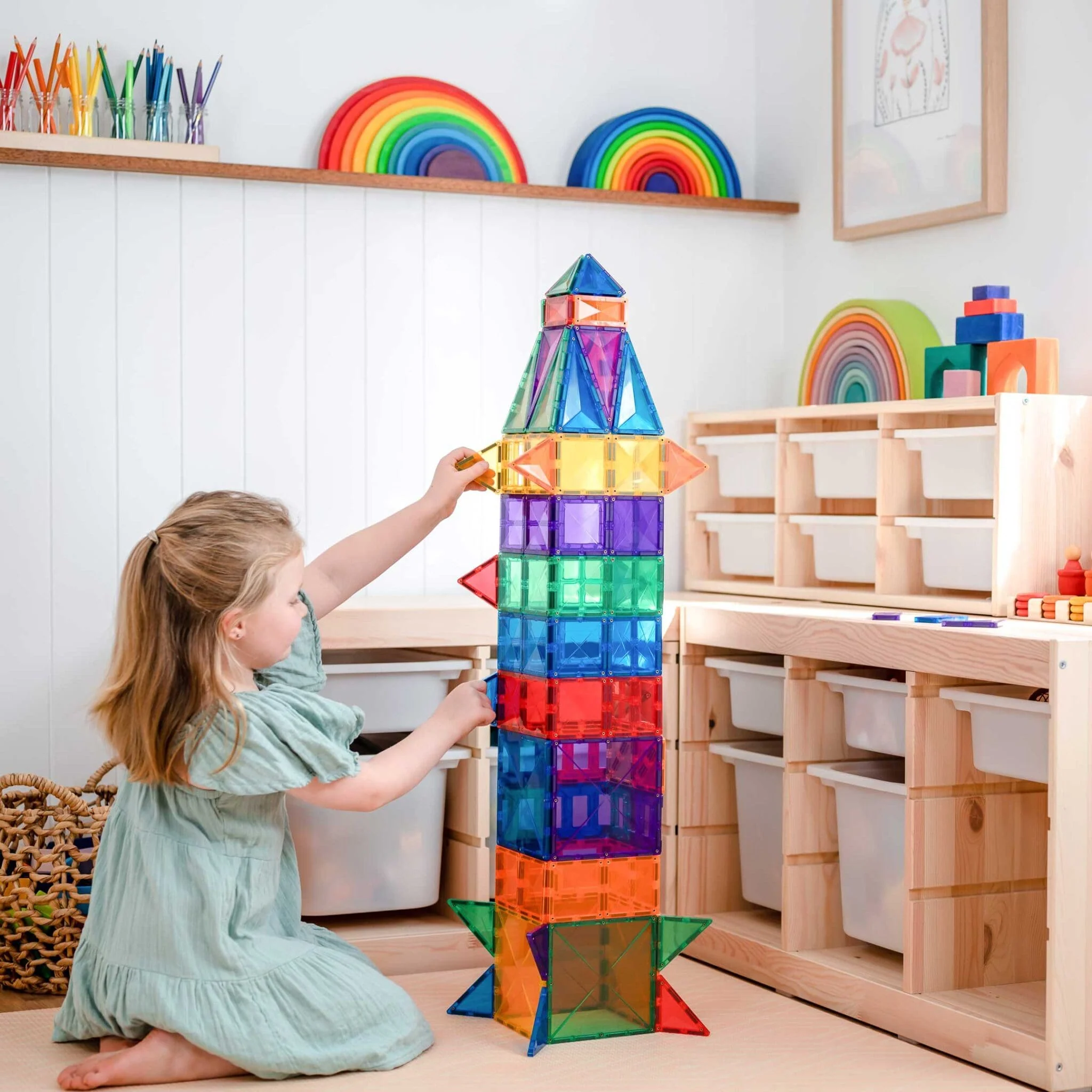 Connetix Magnetic Tiles | Rainbow Creative Pack (102 pcs) - Image 9