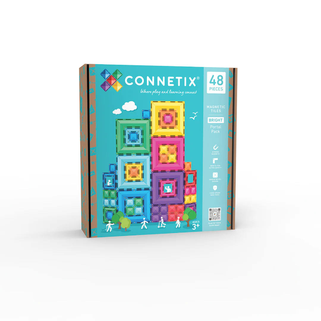 Connetix Magnetic Tiles | Bright Portal Pack (48 pcs) - Image 2