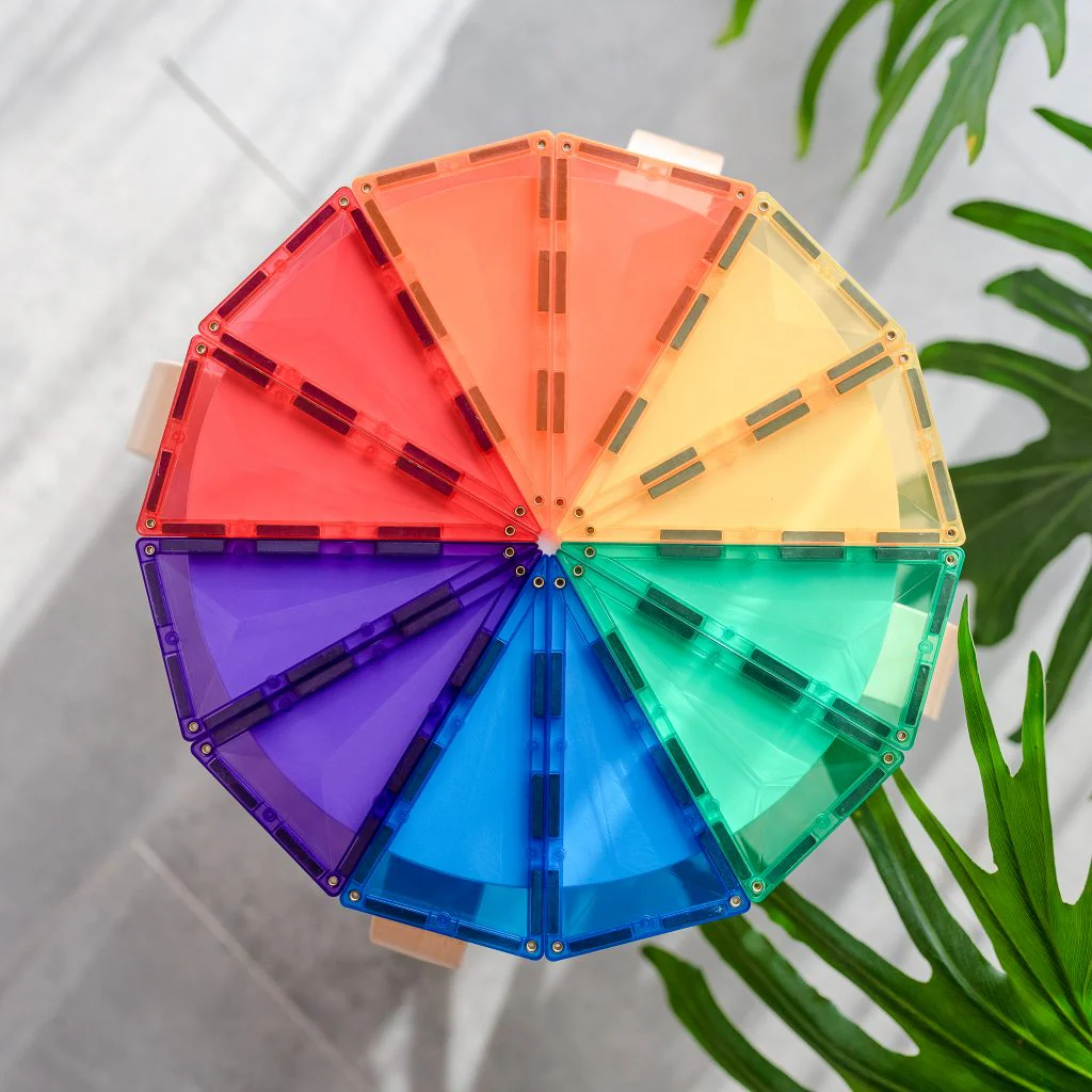 Connetix Magnetic Tiles | Rainbow Geometry Pack (30 pcs) - Image 3