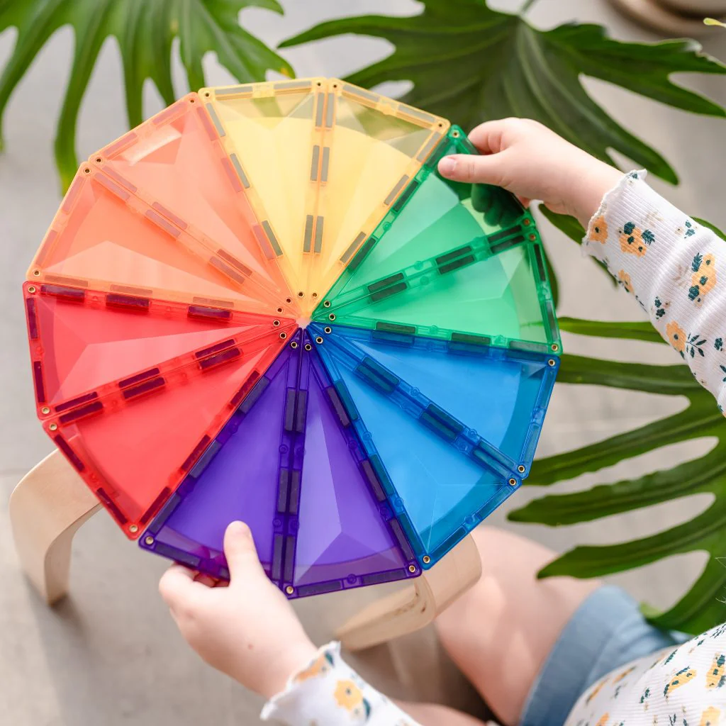 Connetix Magnetic Tiles | Rainbow Geometry Pack (30 pcs) - Image 4