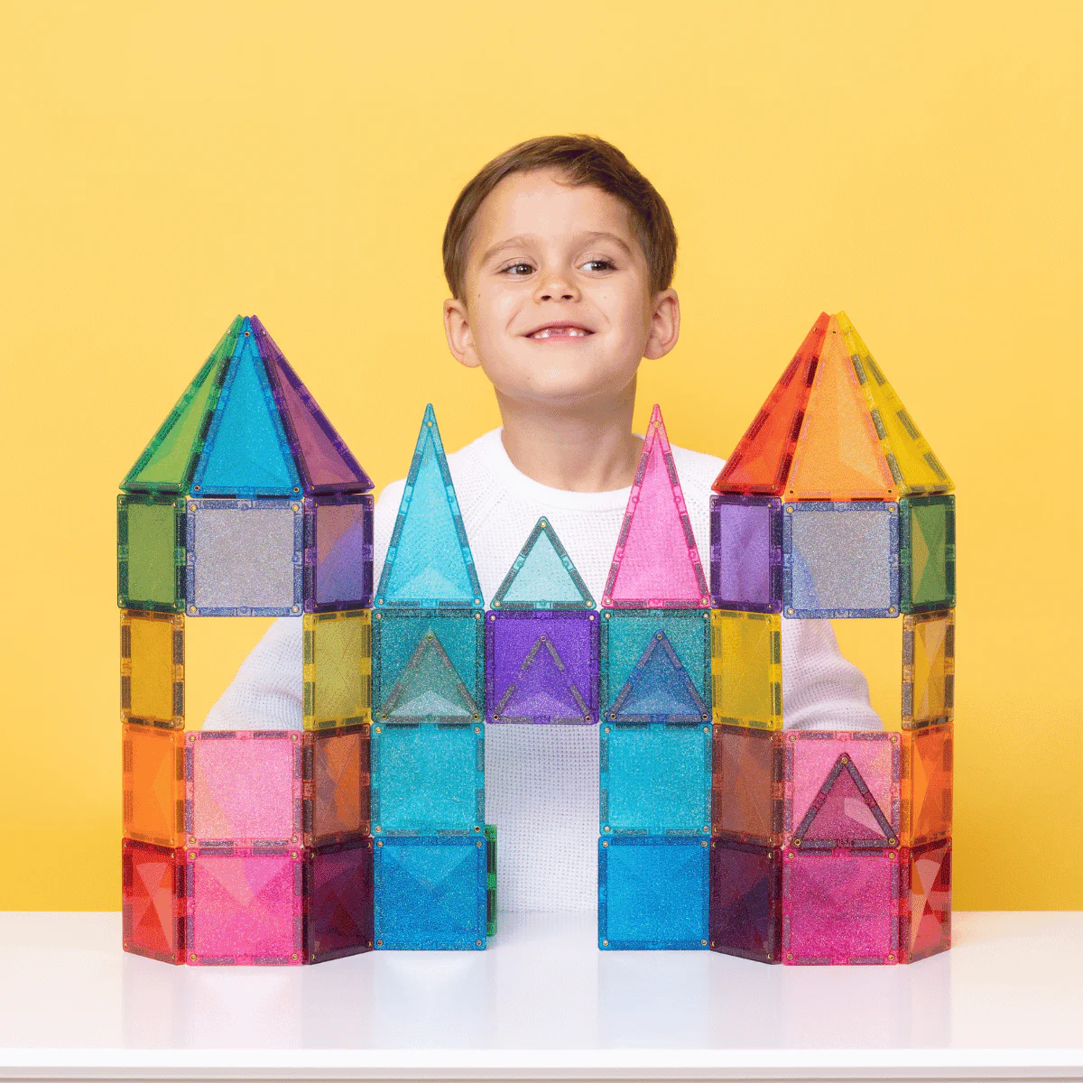 Connetix Magnetic Tiles | Glitter Castle Pack (48 pcs) - Image 3