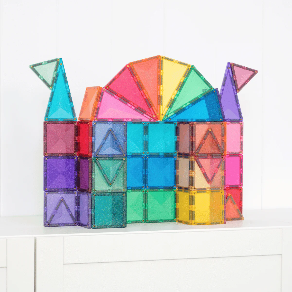 Connetix Magnetic Tiles | Glitter Castle Pack (48 pcs) - Image 5