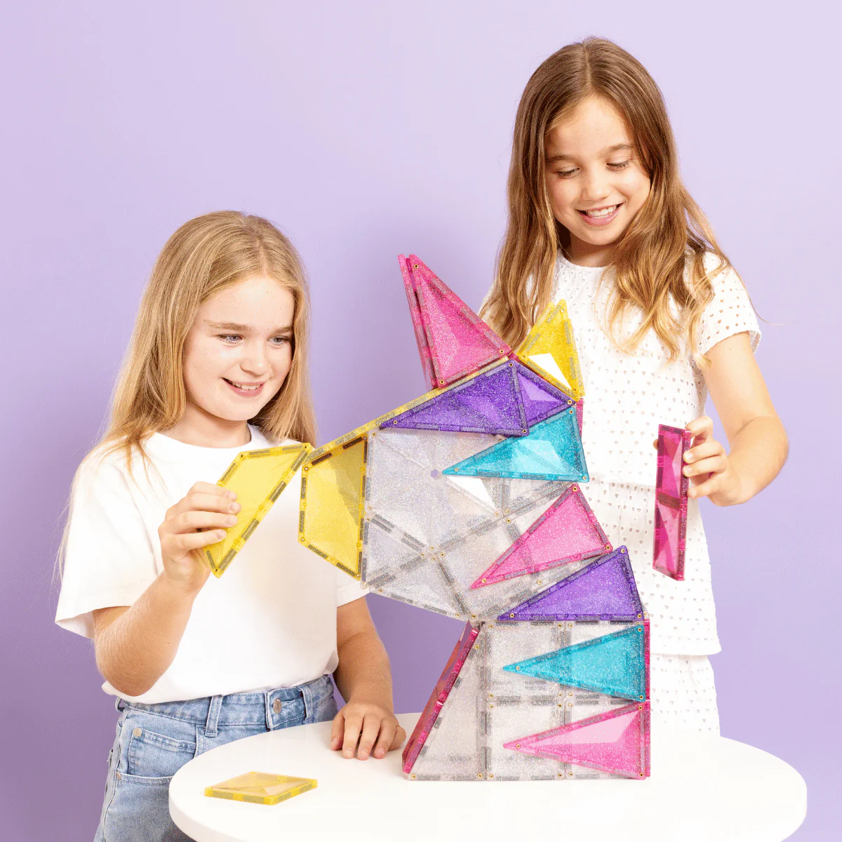 Connetix Magnetic Tiles | Glitter Unicorn Pack (56pcs) - Image 3