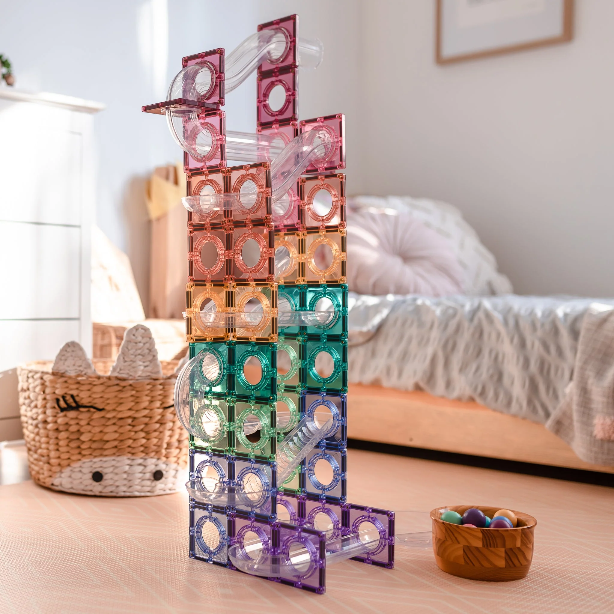 Connetix Magnetic Tiles | Pastel Marble Run (106 pcs) - Image 5