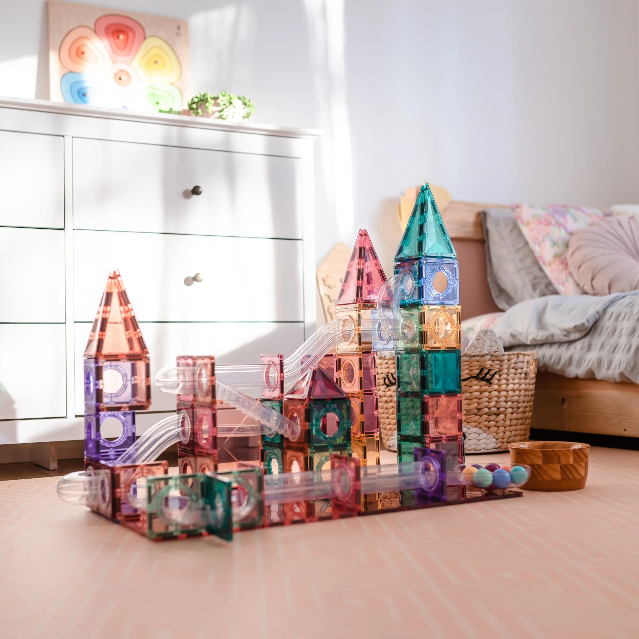 Connetix Magnetic Tiles | Pastel Marble Run (106 pcs) - Image 7