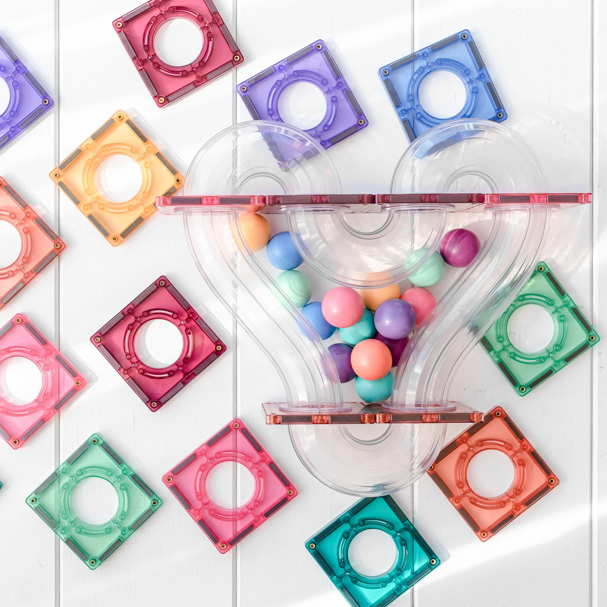 Connetix Magnetic Tiles | Pastel Marble Run (106 pcs) - Image 9