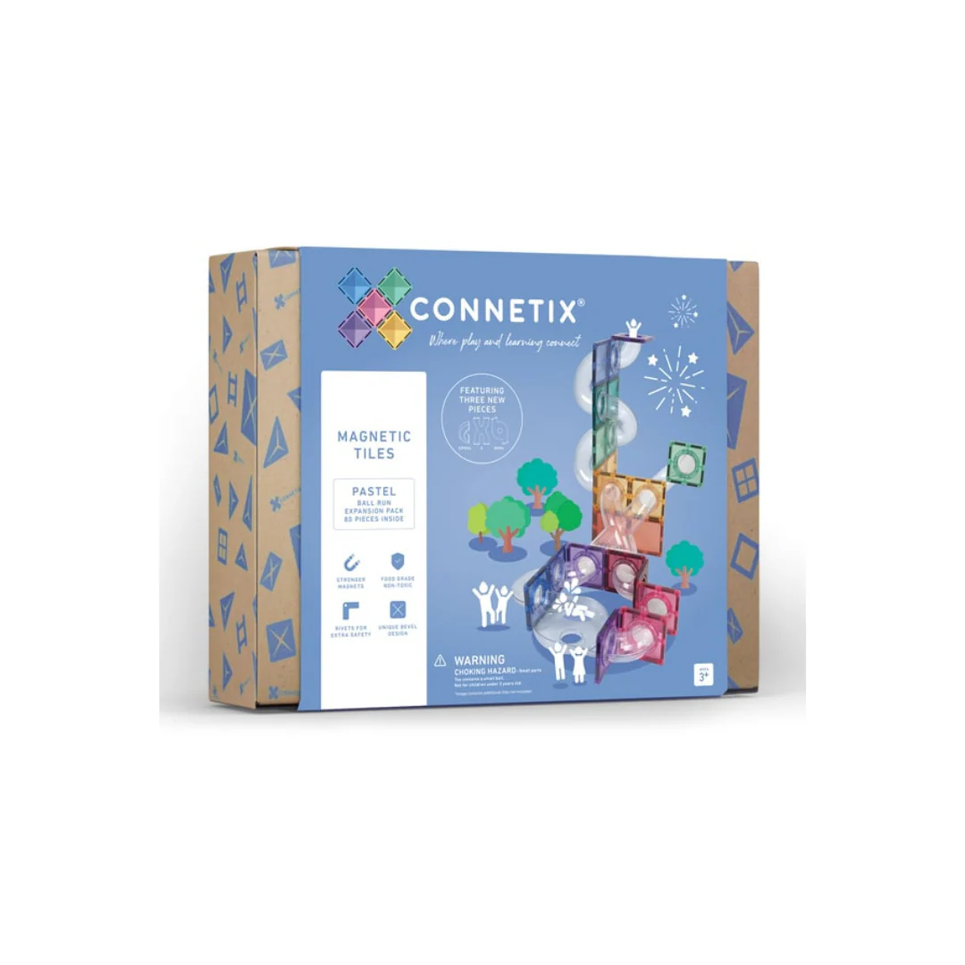 Connetix Magnetic Tiles | Pastel Ball Run Expansion (80 pcs) - Image 4