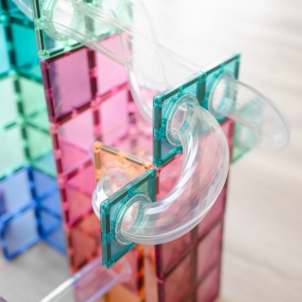 Connetix Magnetic Tiles | Pastel Ball Run Expansion (80 pcs) - Image 8