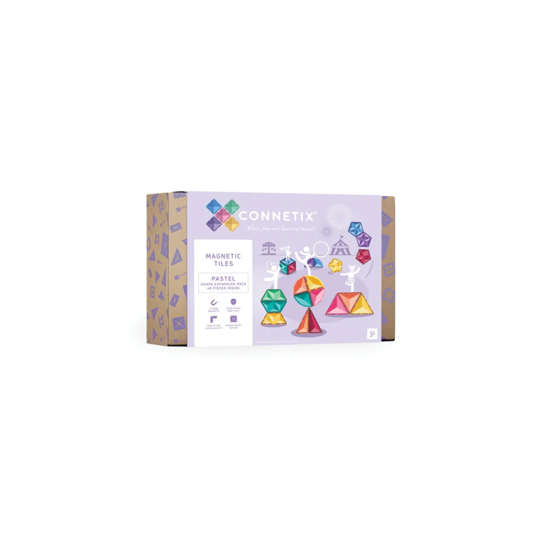 Connetix Magnetic Tiles | Pastel Expansion Pack (48 pcs) - Image 3