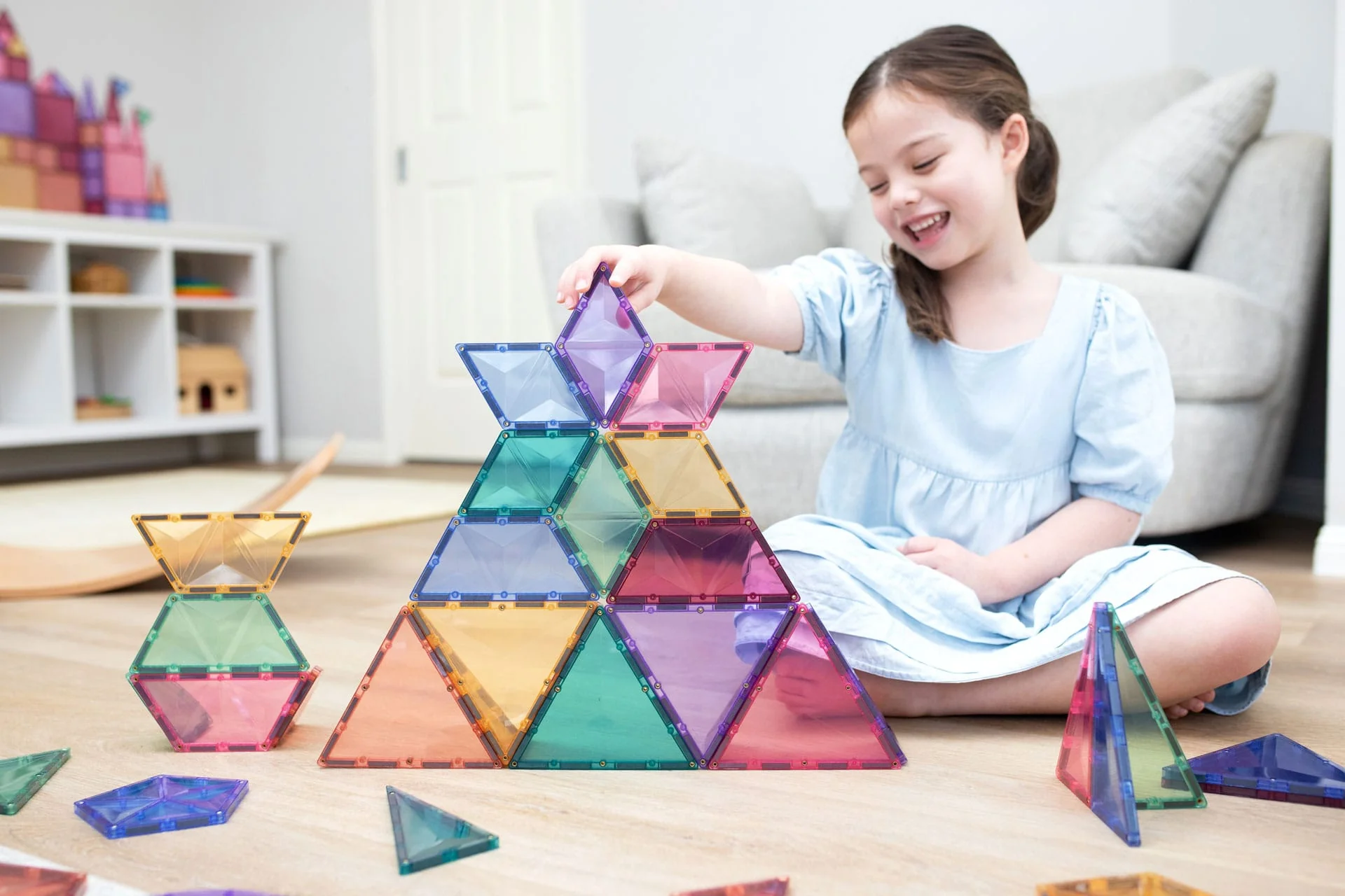 Connetix Magnetic Tiles | Pastel Expansion Pack (48 pcs) - Image 6