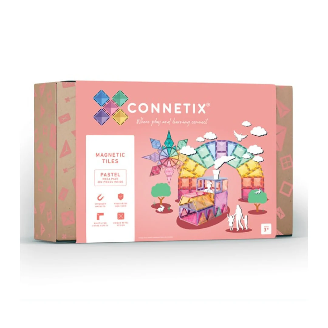 Connetix Magnetic Tiles | Pastel Mega Pack (202 pcs) - Image 4