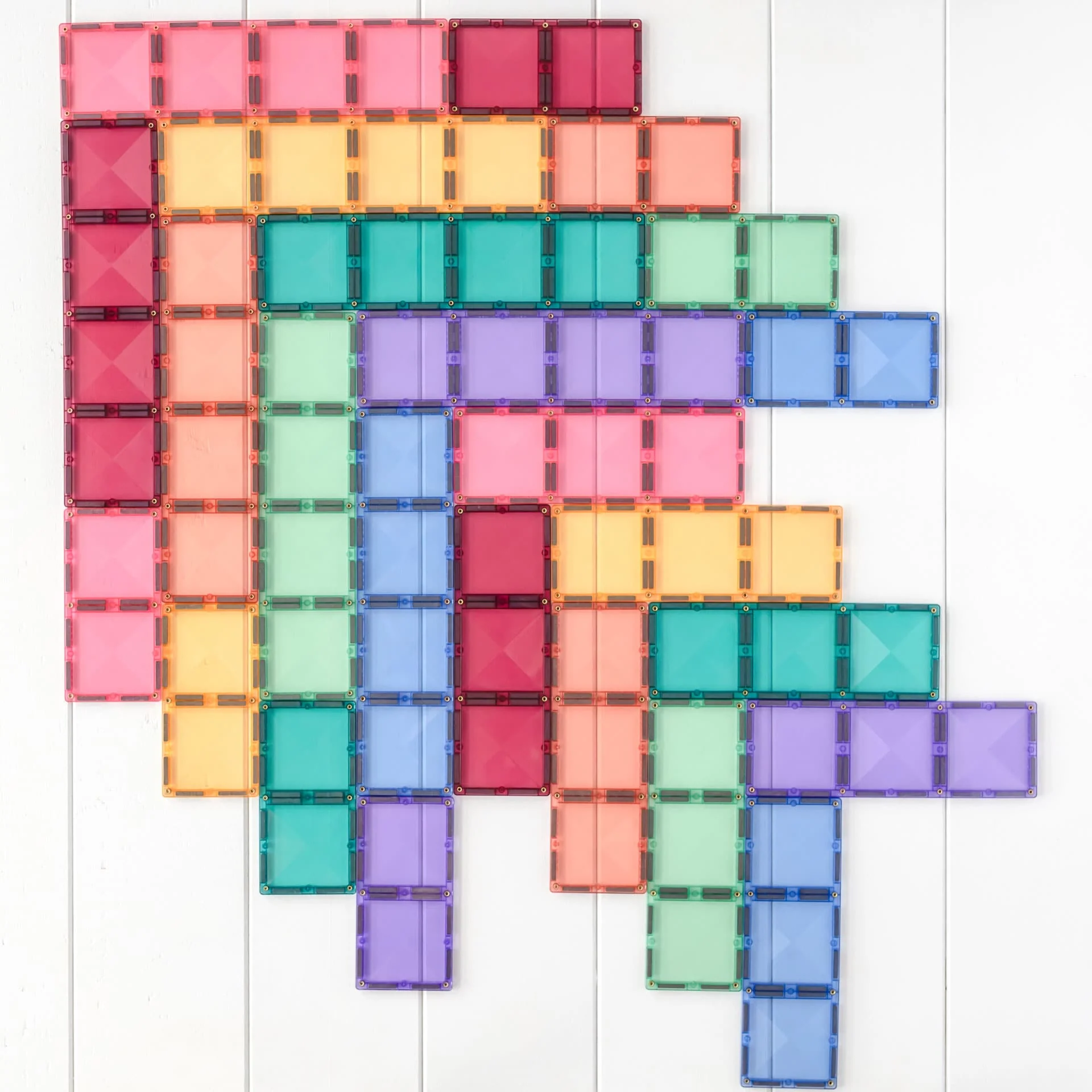 Connetix Magnetic Tiles | Pastel Rectangle Pack (24 pcs) - Image 3