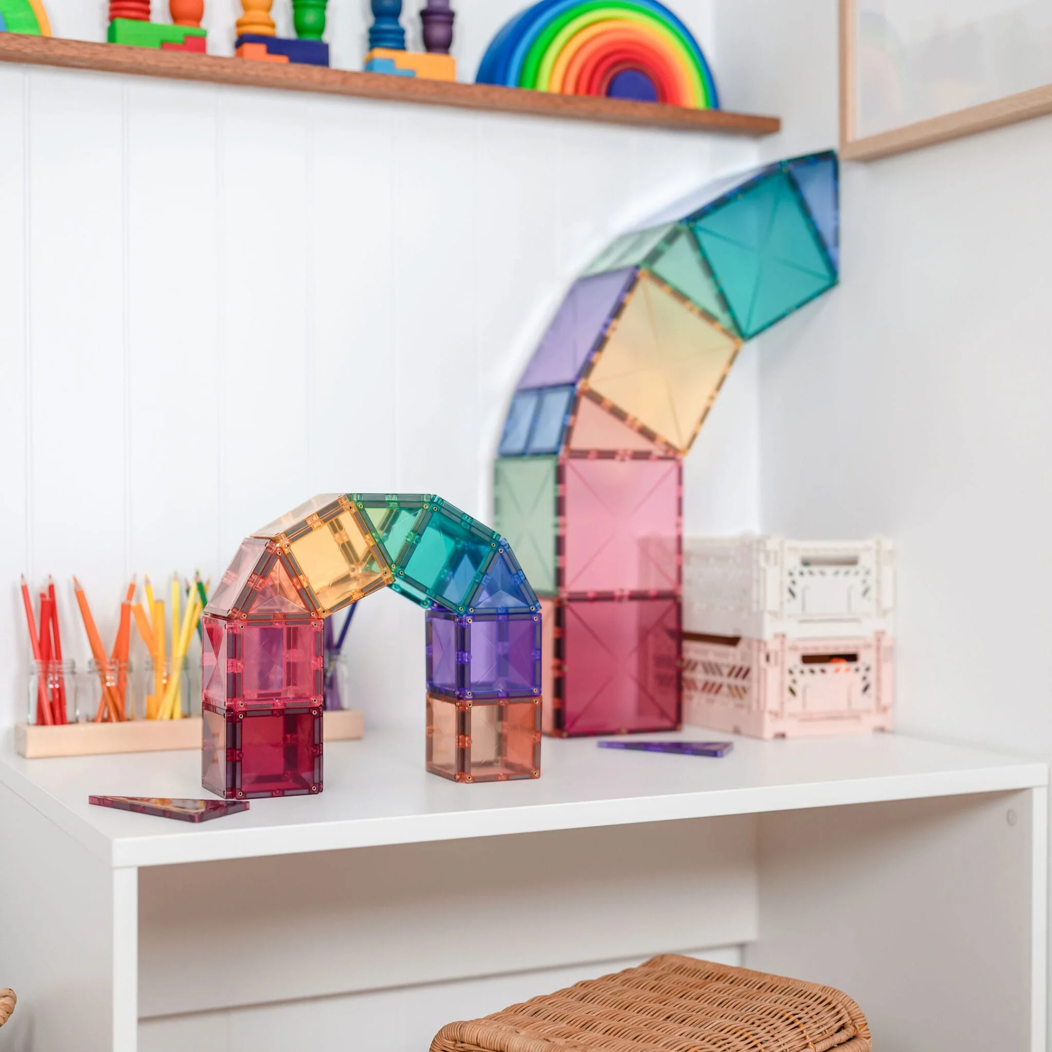 Connetix Magnetic Tiles | Pastel Starter Pack (64 pcs) - Image 5