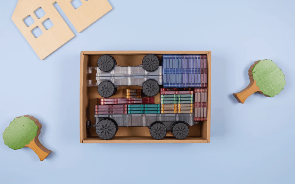Connetix Magnetic Tiles | Pastel Transport Pack (50 pcs) - Image 6