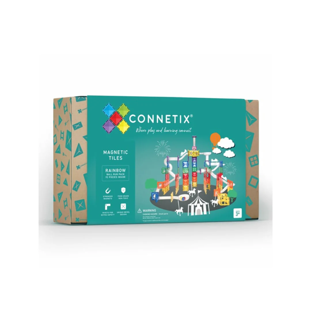 Connetix Magnetic Tiles | Rainbow Marble Run (92 pcs) - Image 4