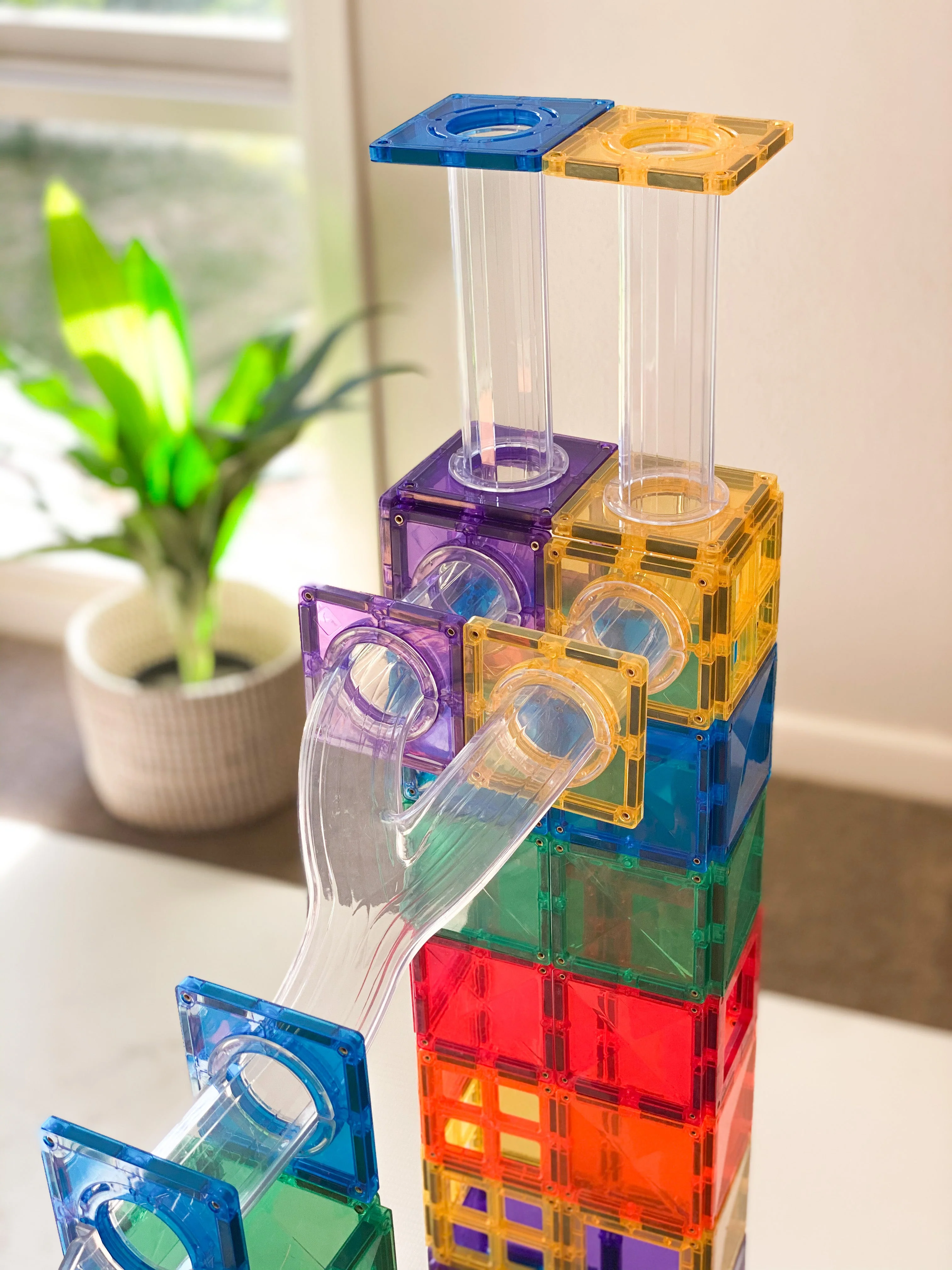 Connetix Magnetic Tiles | Rainbow Marble Run (92 pcs) - Image 6
