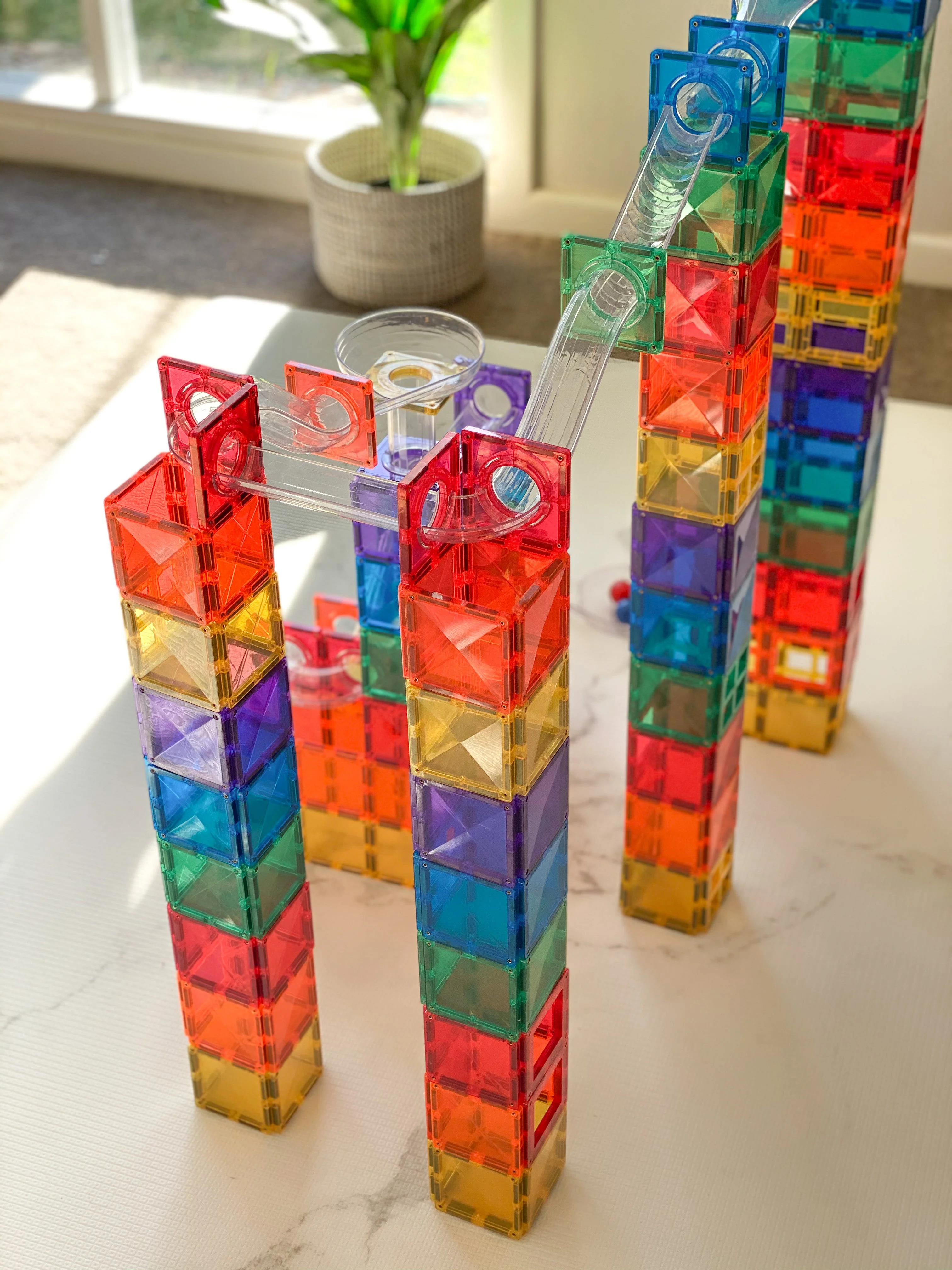 Connetix Magnetic Tiles | Rainbow Marble Run (92 pcs) - Image 7