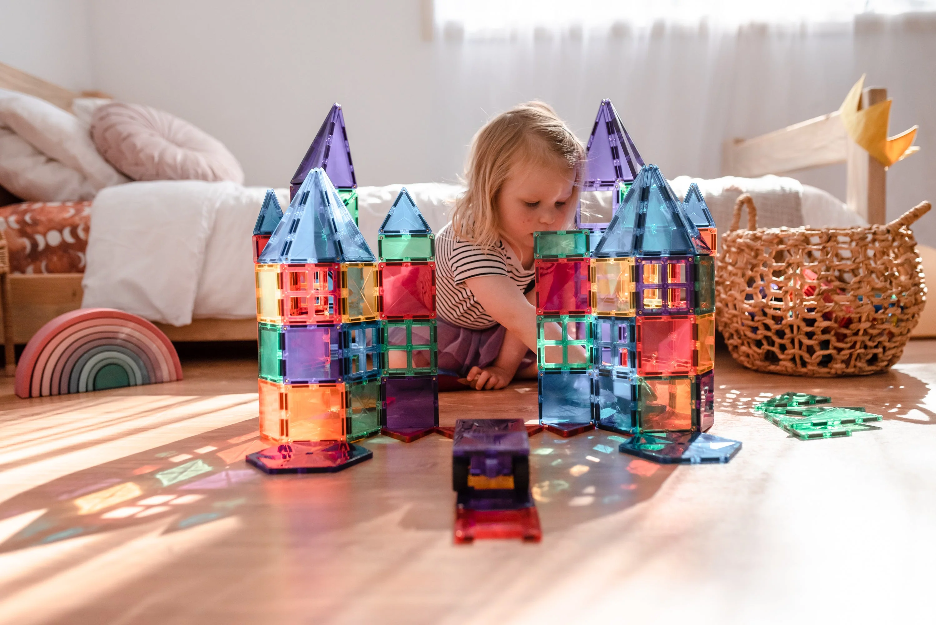Connetix Magnetic Tiles | Rainbow Mega Pack (212 pcs) - Image 11