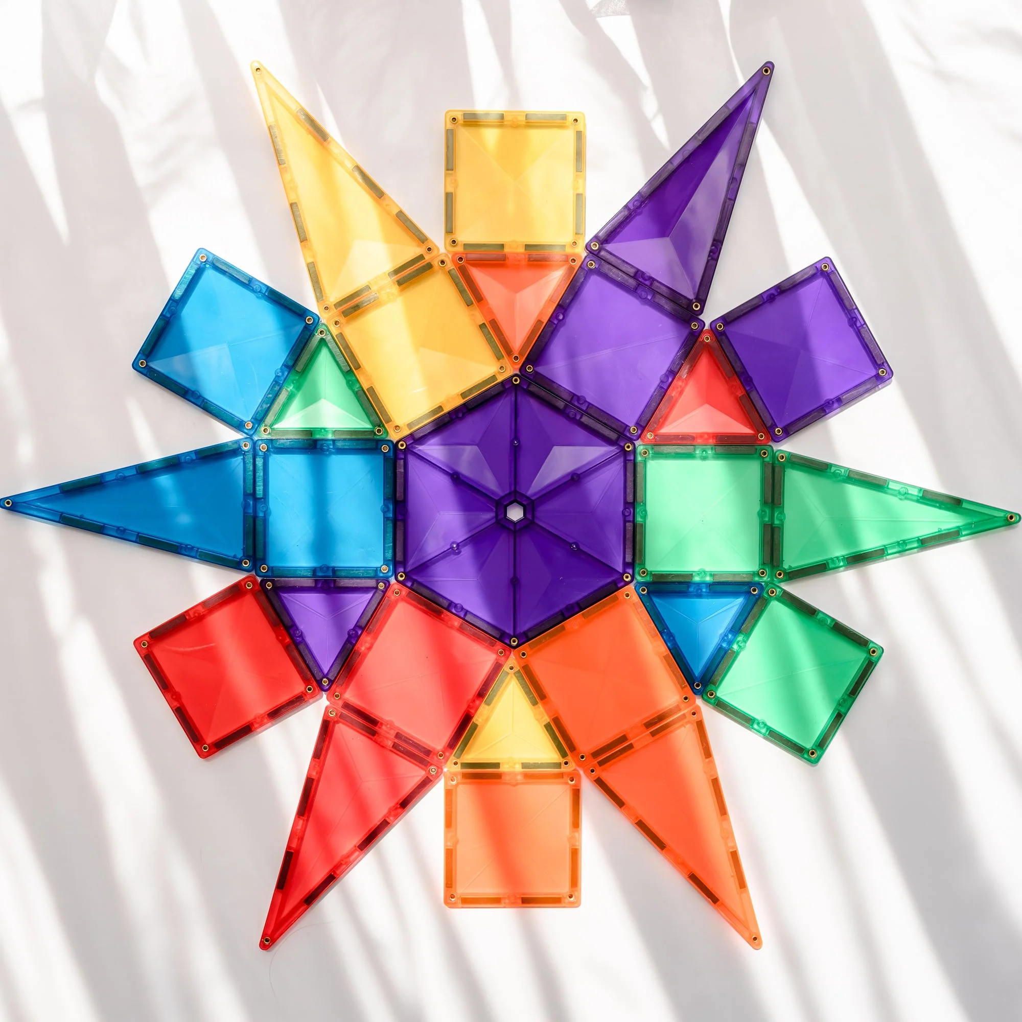 Connetix Magnetic Tiles | Rainbow Mega Pack (212 pcs) - Image 4