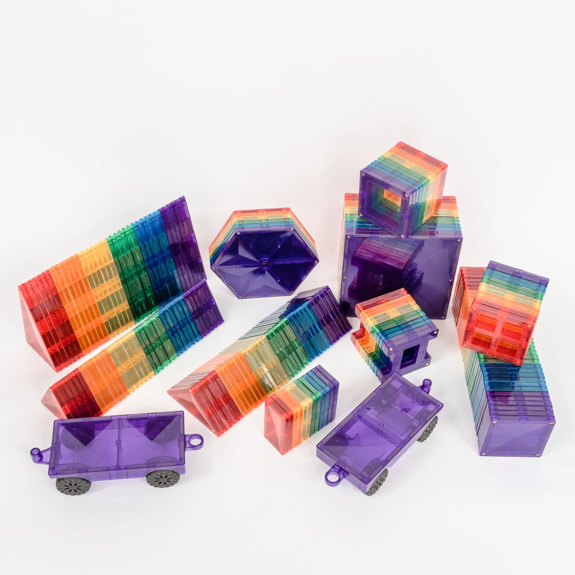 Connetix Magnetic Tiles | Rainbow Mega Pack (212 pcs) - Image 7