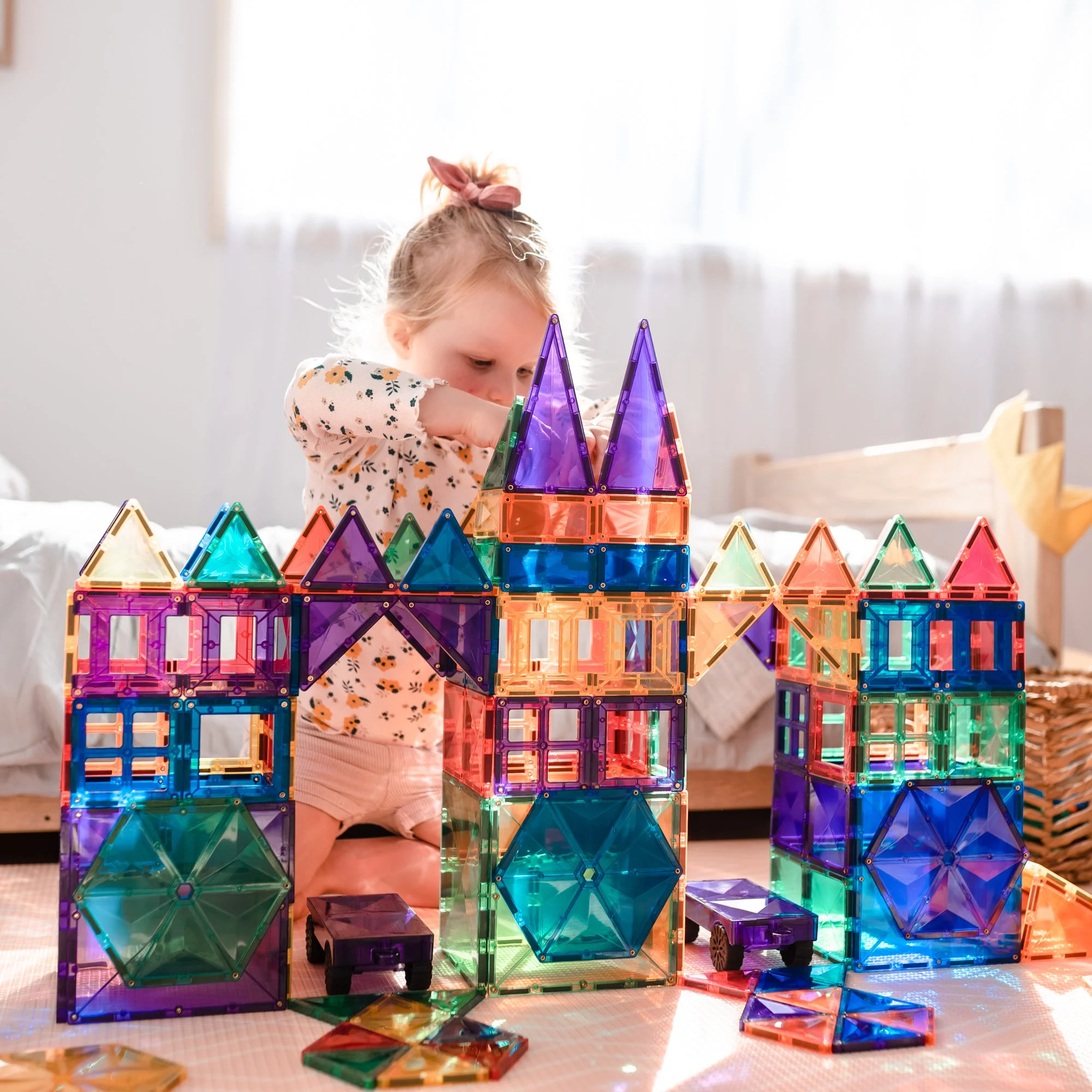 Connetix Magnetic Tiles | Rainbow Mega Pack (212 pcs) - Image 8