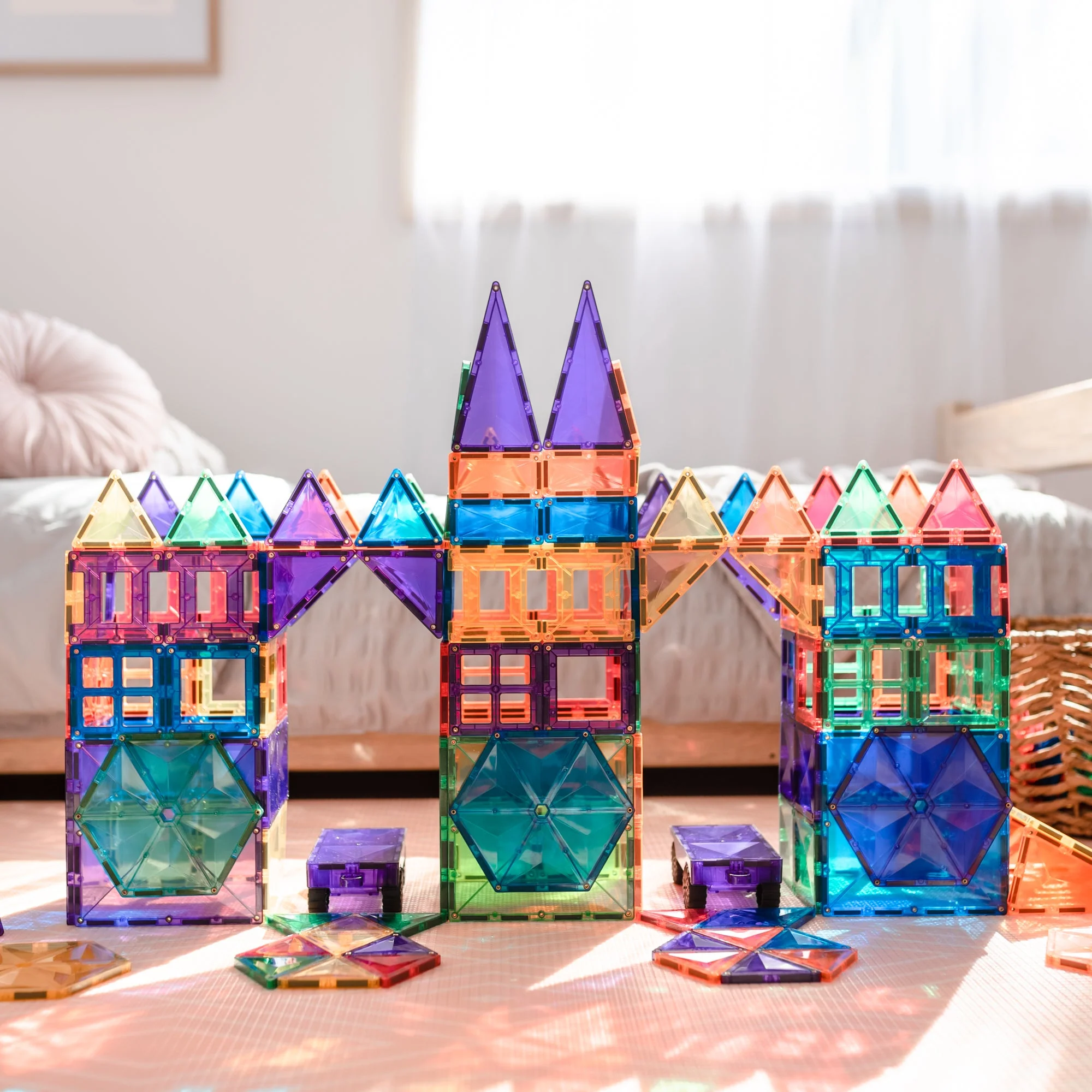 Connetix Magnetic Tiles | Rainbow Mega Pack (212 pcs) - Image 9