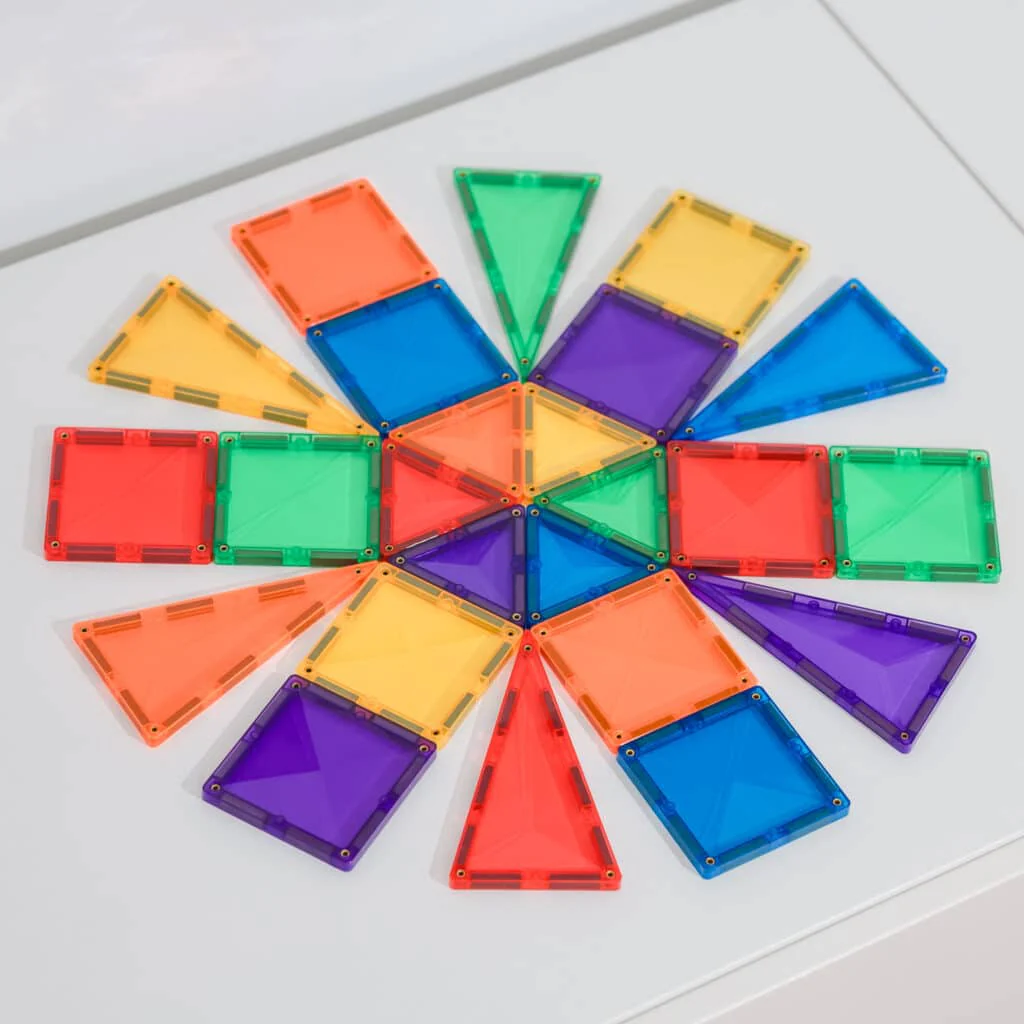 Connetix Magnetic Tiles | Rainbow Mini Pack (24 pcs) - Image 5