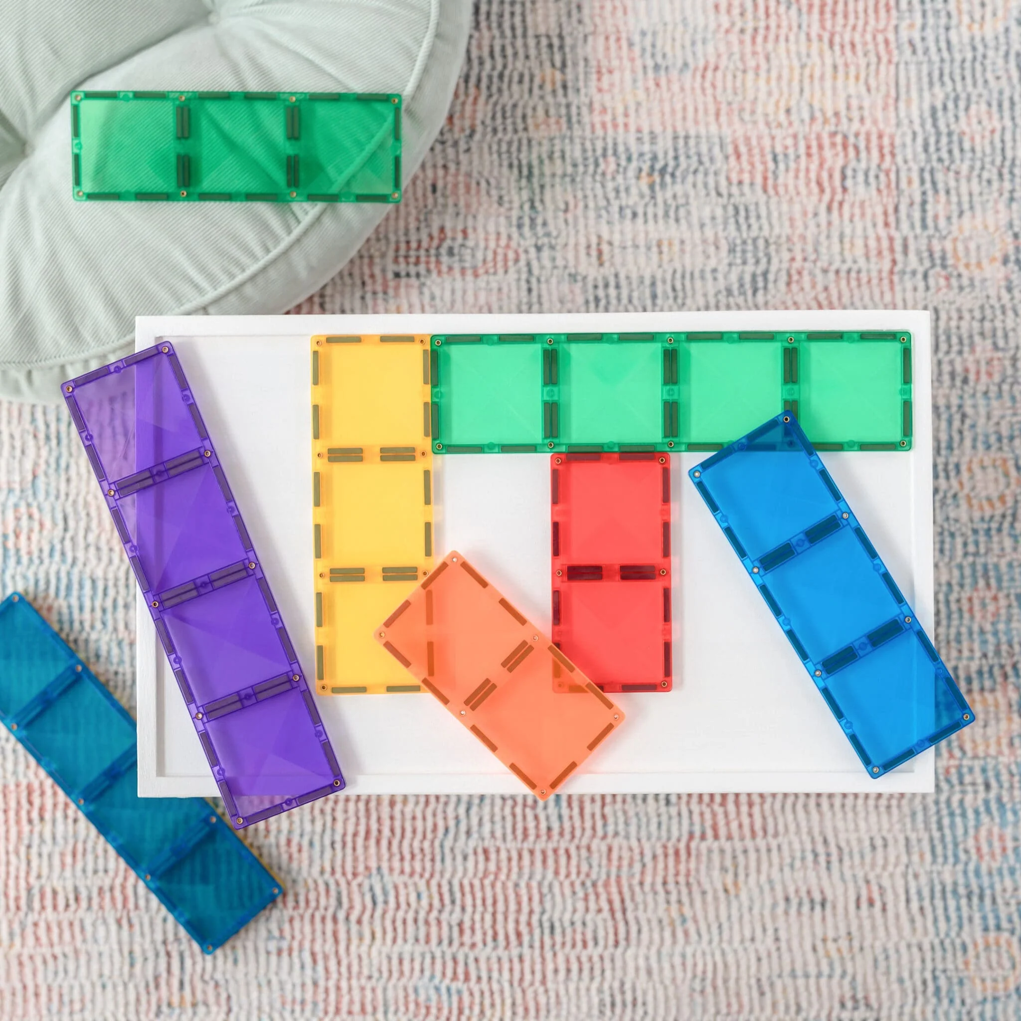 Connetix Magnetic Tiles | Rainbow Rectangle Pack (18 pcs) - Image 4
