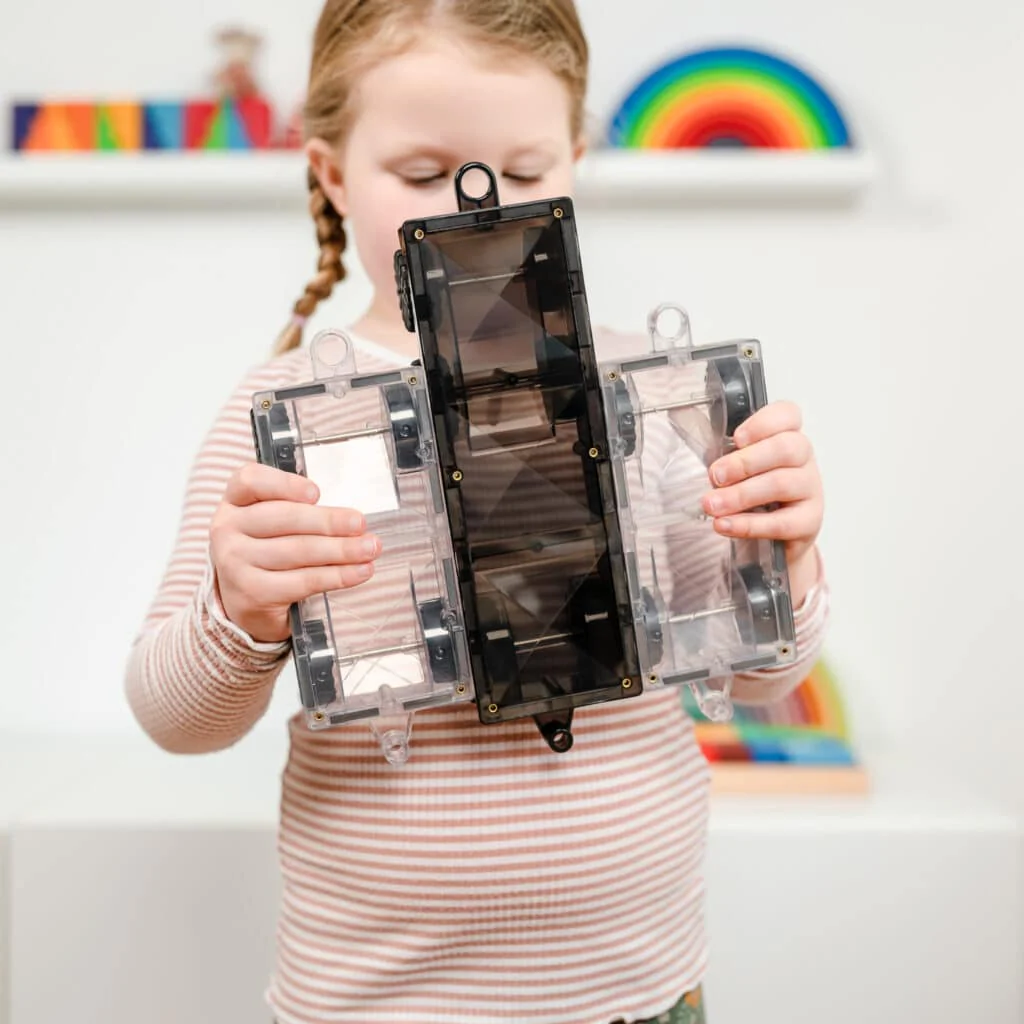 Connetix Magnetic Tiles | Rainbow Transport Pack (50 pcs) - Image 3