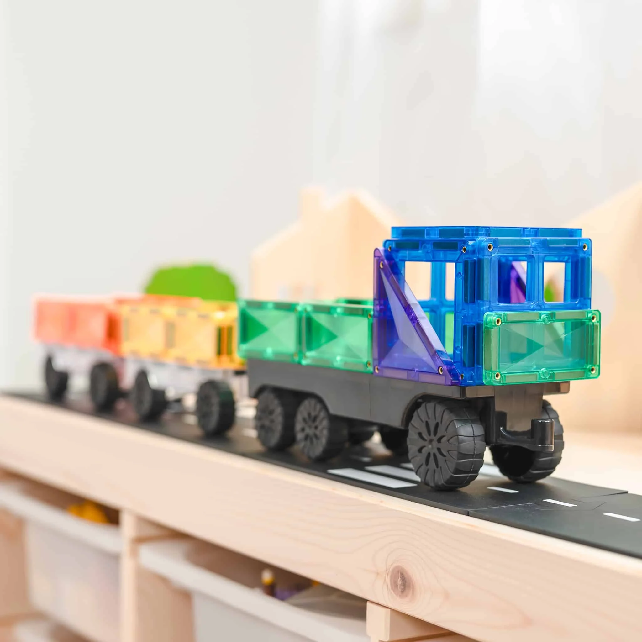 Connetix Magnetic Tiles | Rainbow Transport Pack (50 pcs) - Image 7