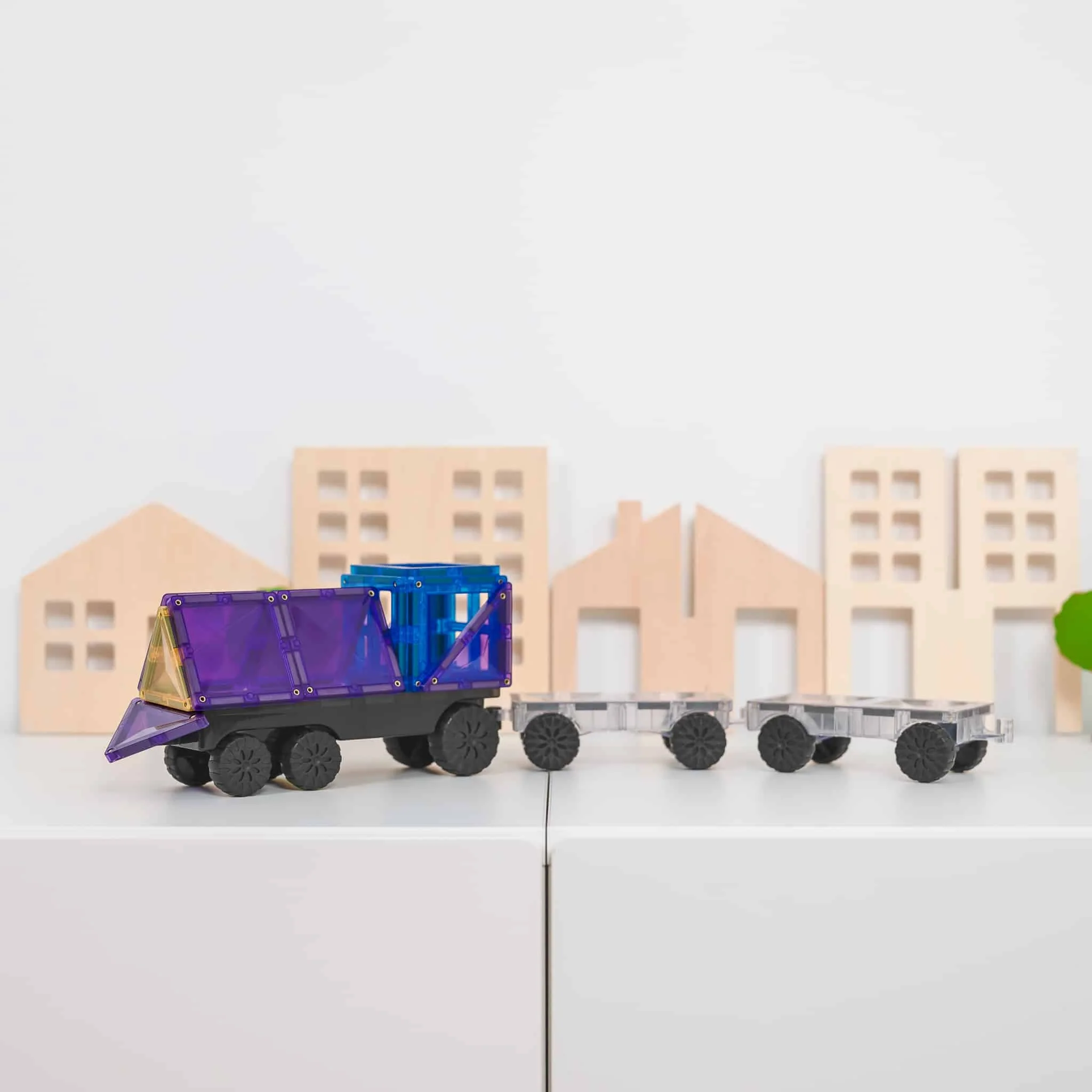 Connetix Magnetic Tiles | Rainbow Transport Pack (50 pcs) - Image 8