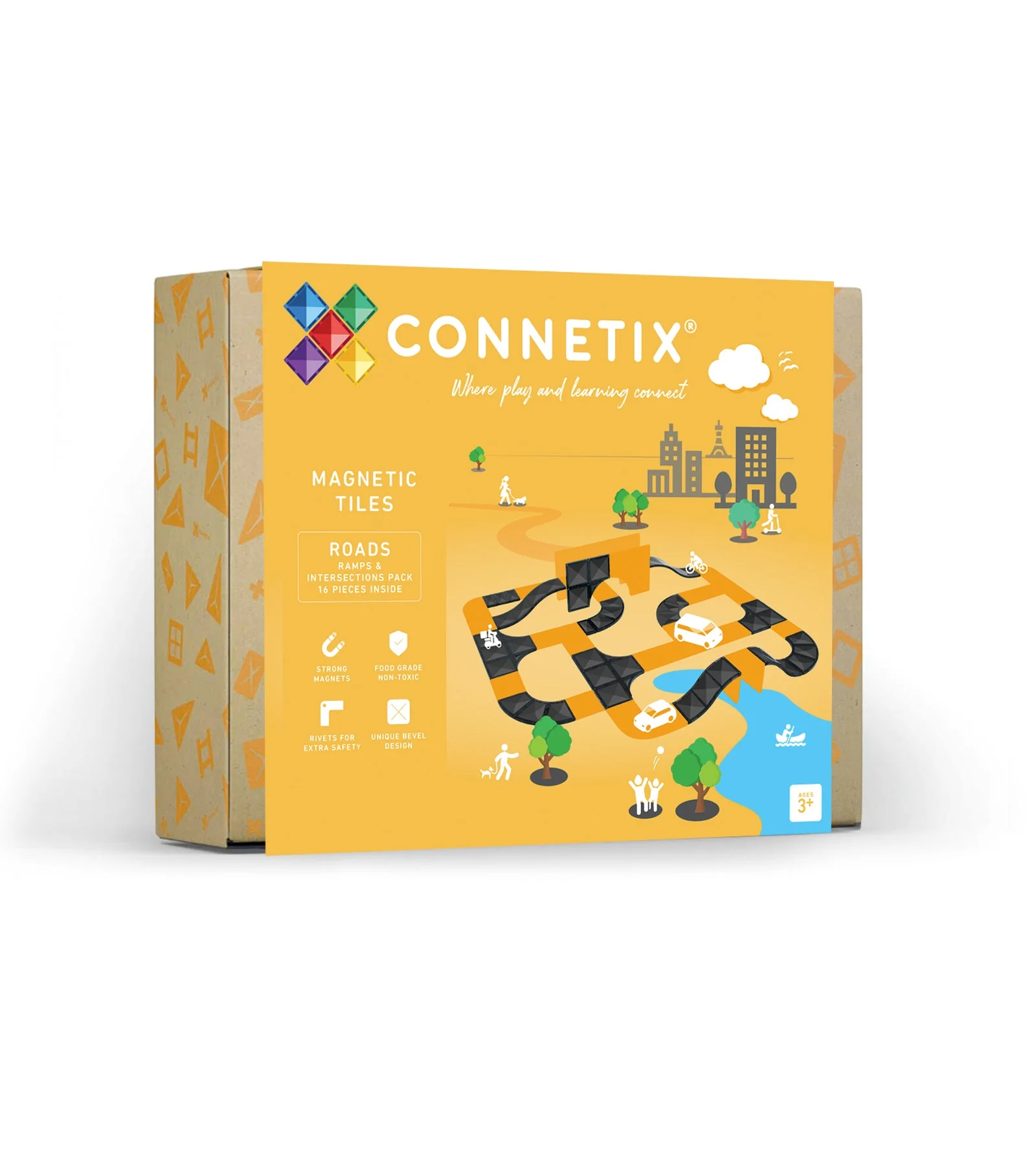 Connetix Magnetic Tiles | Ramps & Intersections (16 pcs) - Image 12
