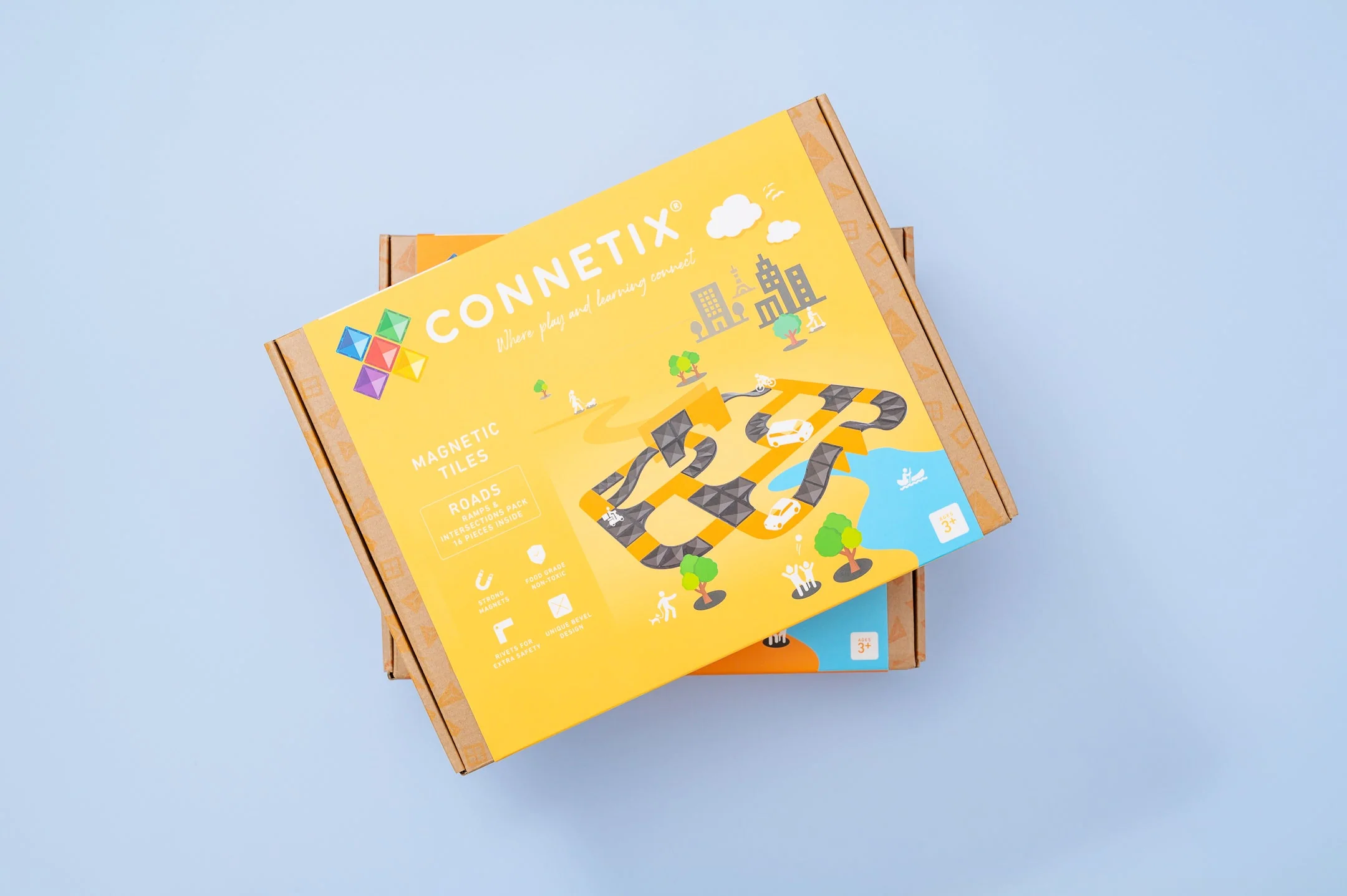 Connetix Magnetic Tiles | Ramps & Intersections (16 pcs) - Image 17
