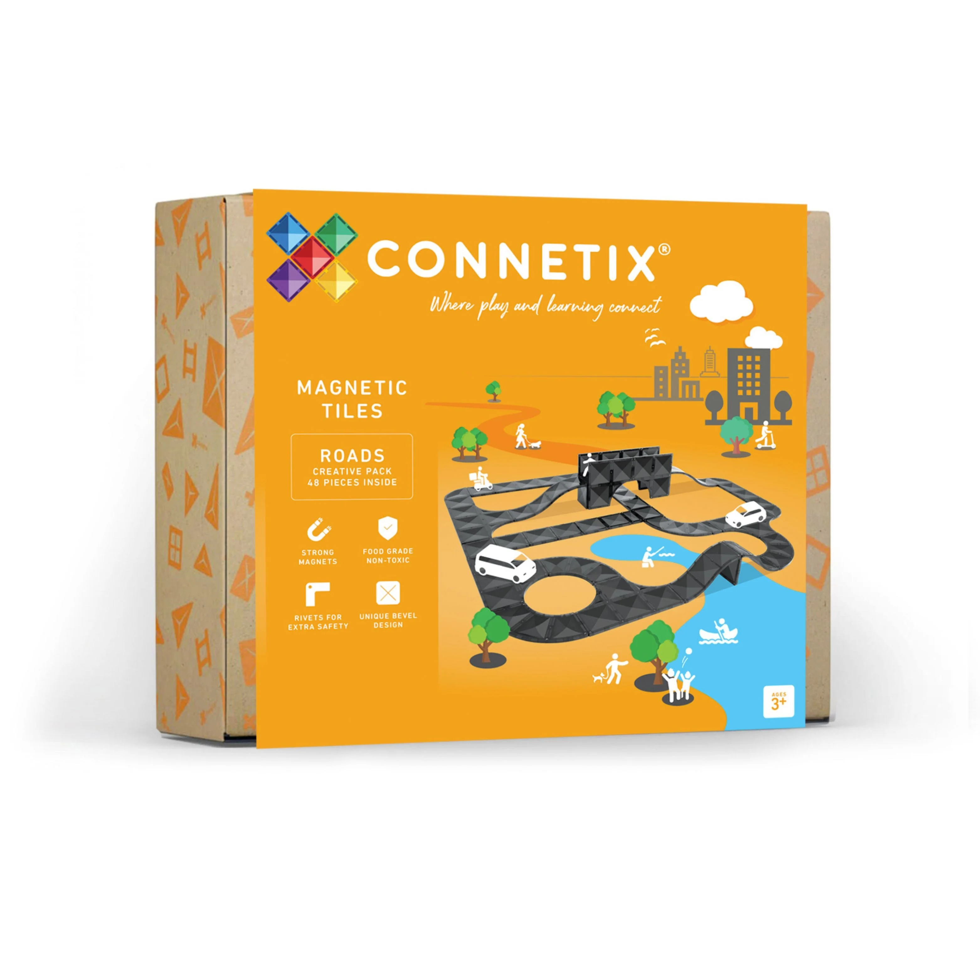 Connetix Magnetic Tiles | Roads Creative Pack (48 pcs) - Image 12
