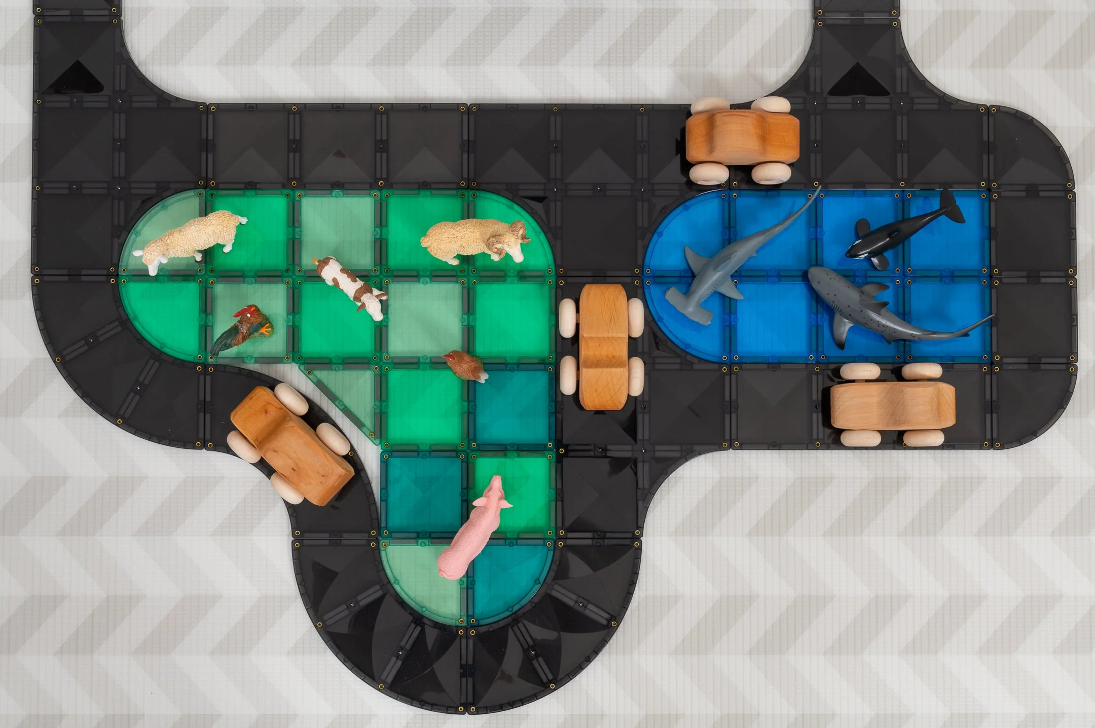 Connetix Magnetic Tiles | Roads Creative Pack (48 pcs) - Image 13
