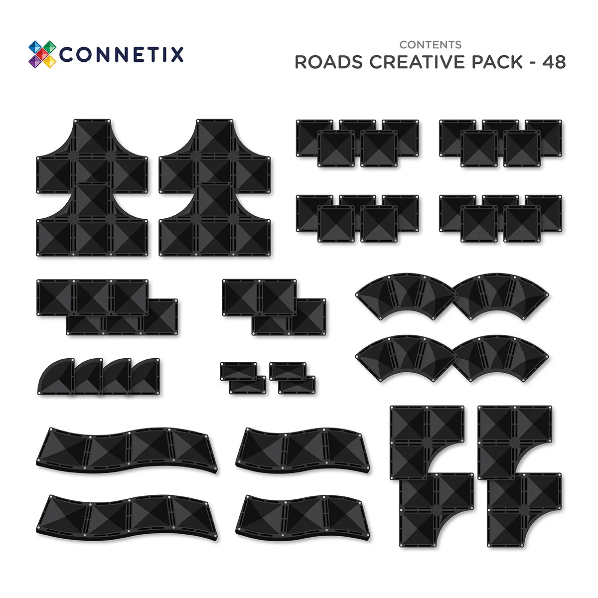 Connetix Magnetic Tiles | Roads Creative Pack (48 pcs) - Image 25