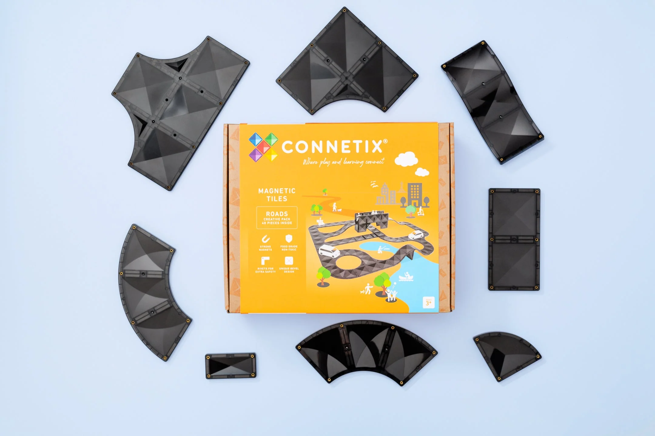 Connetix Magnetic Tiles | Roads Creative Pack (48 pcs) - Image 26